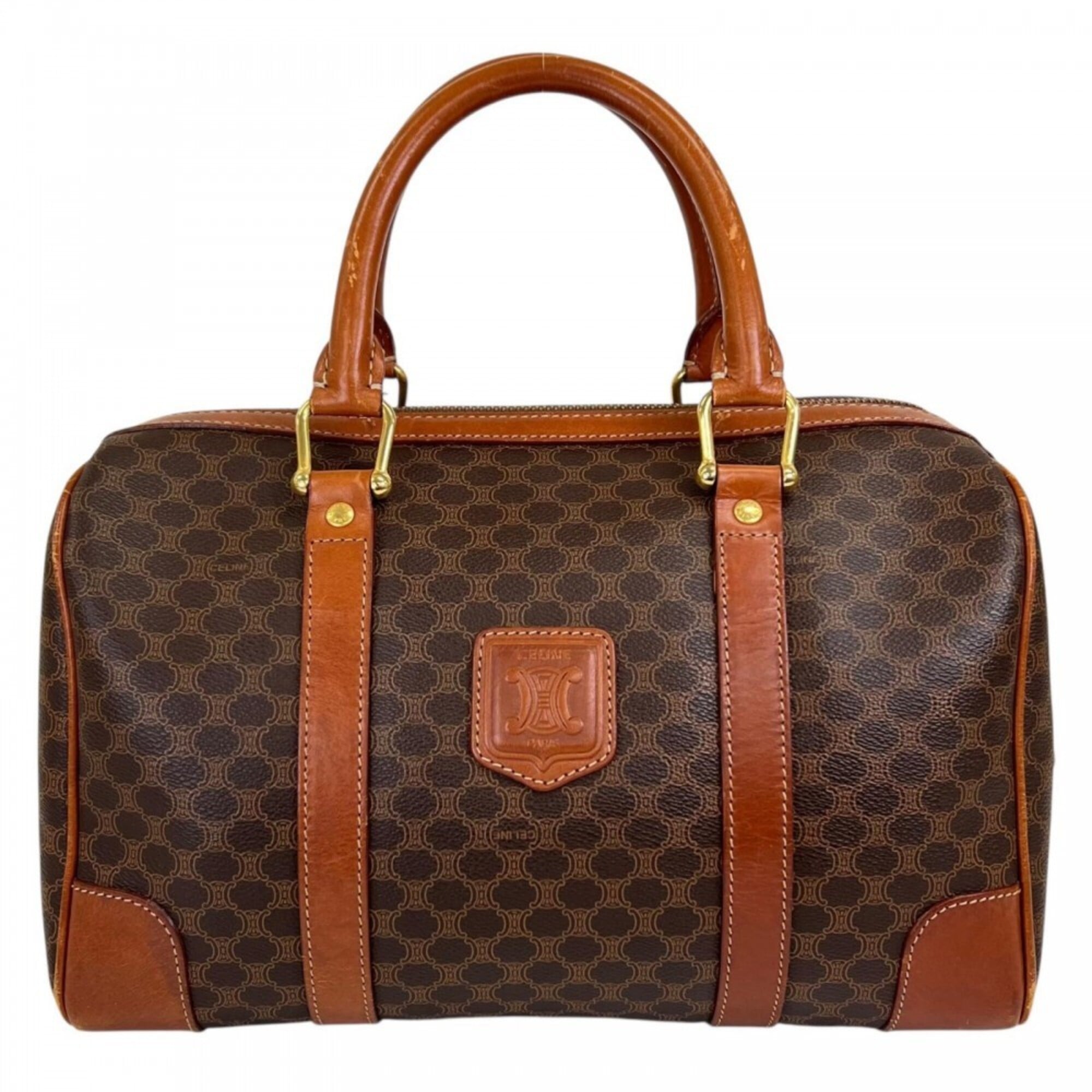Celine Brown Leather Boston Bag (Pre-Owned)