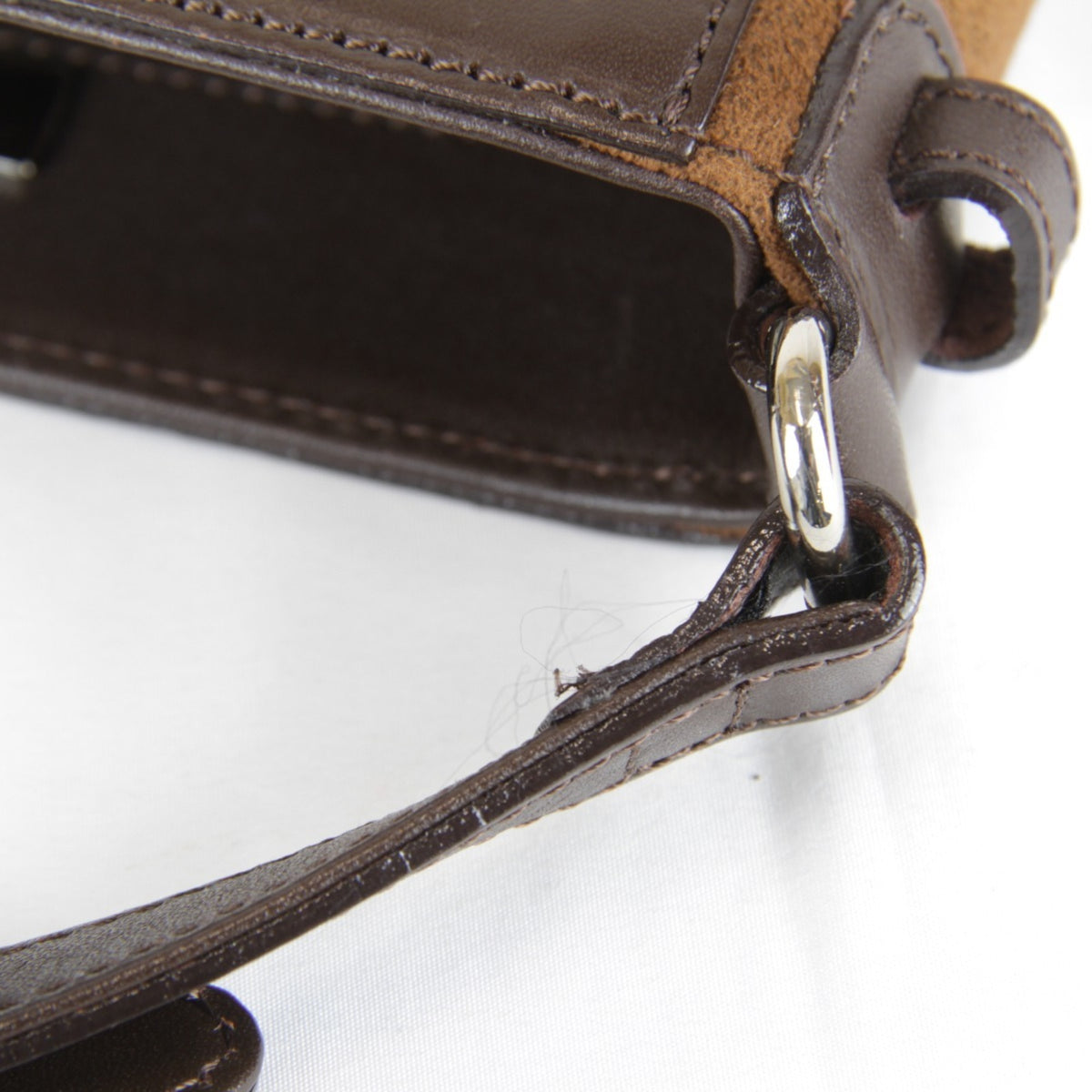 Burberry Brown Leather Suede Shoulder Bag (Pre-Owned)
