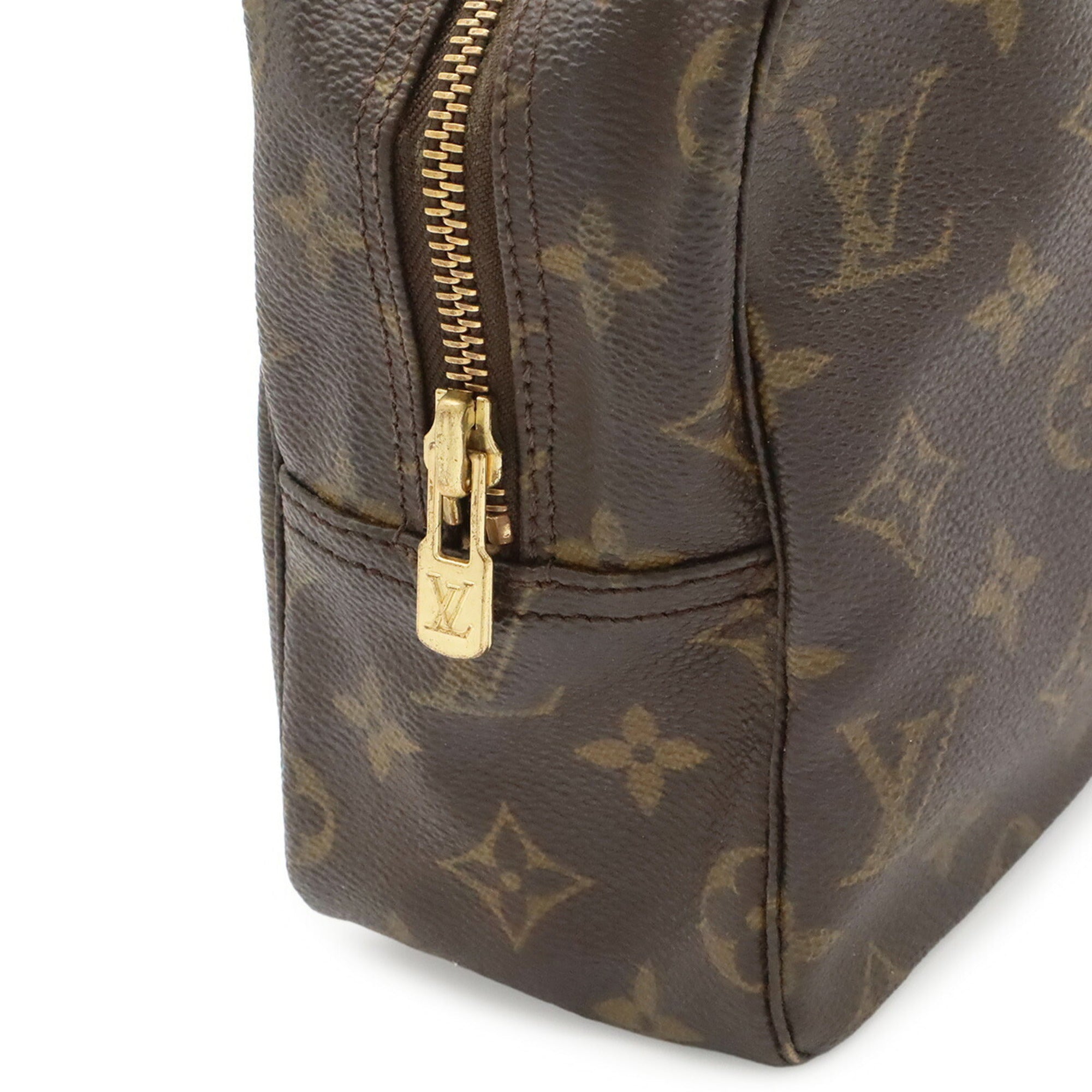Louis Vuitton Brown Monogram Canvas Clutch Bag Pouch (Pre-Owned)
