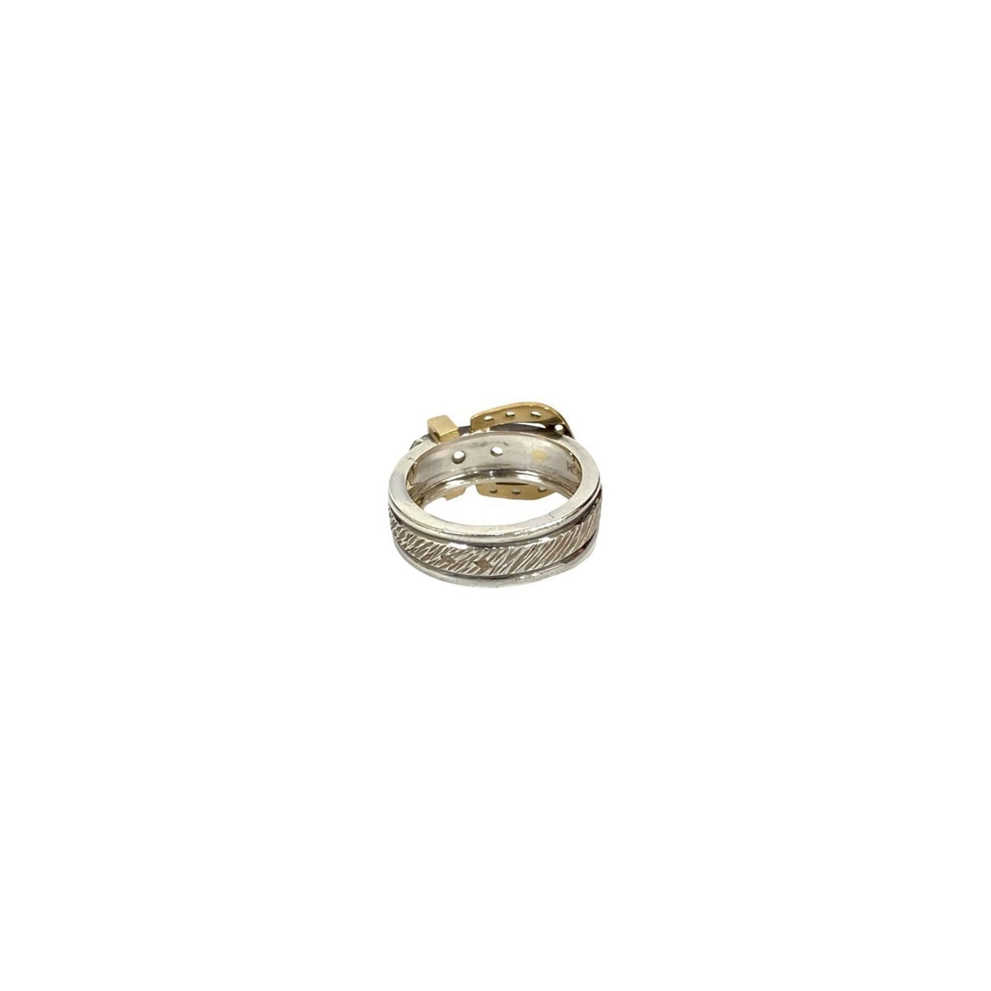 Hermes Gold Silver Gold (18K) Silver 925 Band Ring (Pre-Owned)