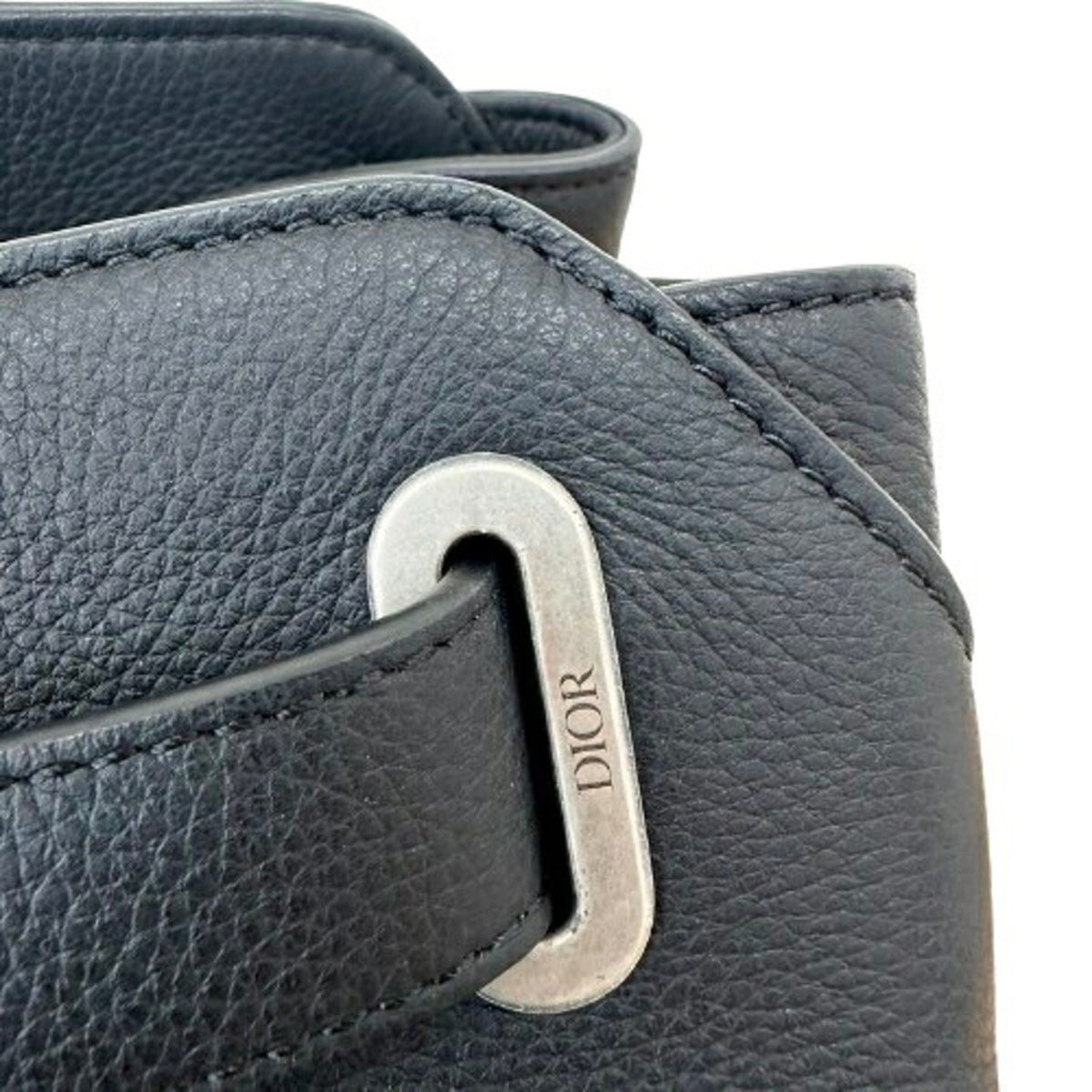 Christian Dior Black Leather Tote Bag (Pre-Owned)