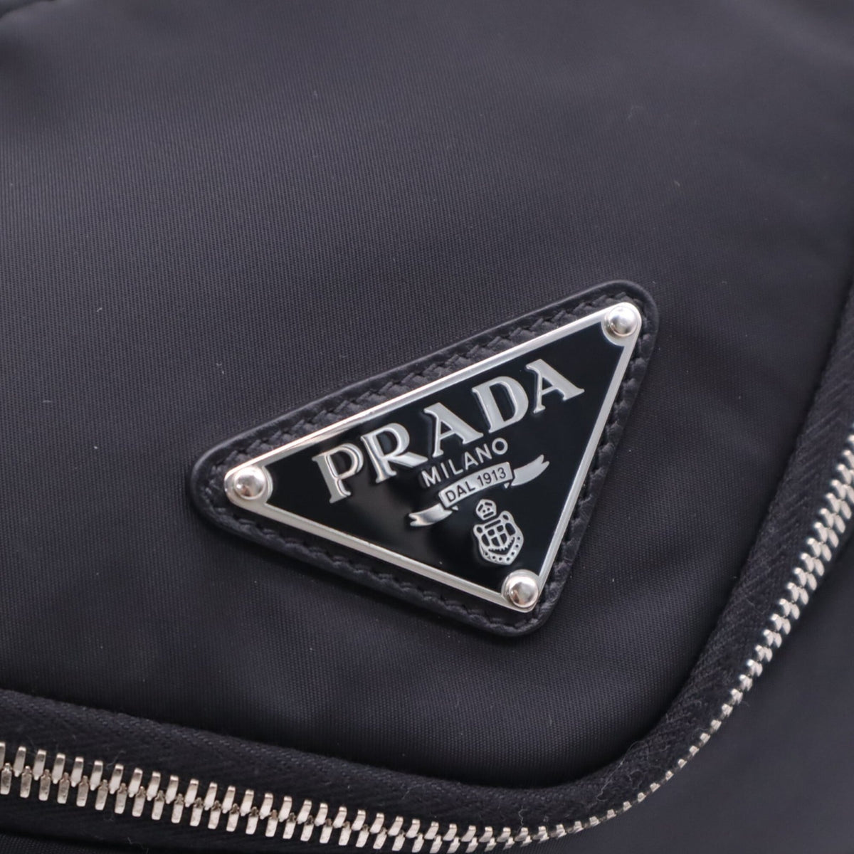 Prada Black Nylon Leather Shoulder Bag (Pre-Owned)