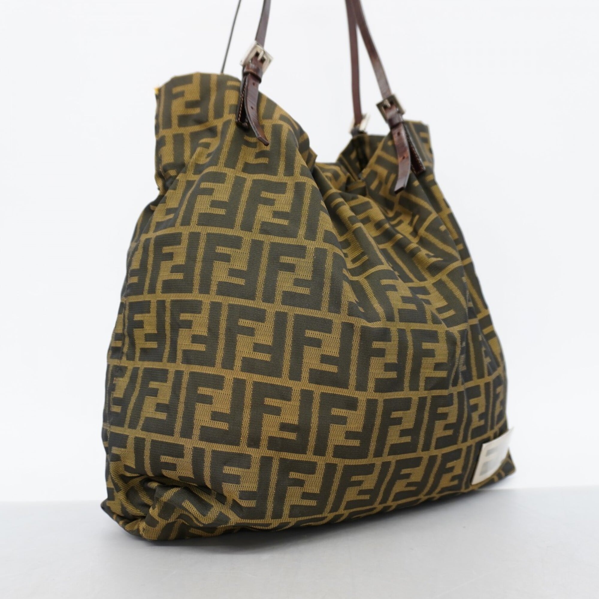 Fendi Brown Nylon Canvas Tote Bag (Pre-Owned)