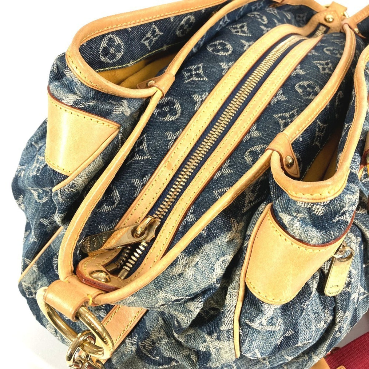 Louis Vuitton Blue Monogram Denim Handbag Shoulder Bag (Pre-Owned)