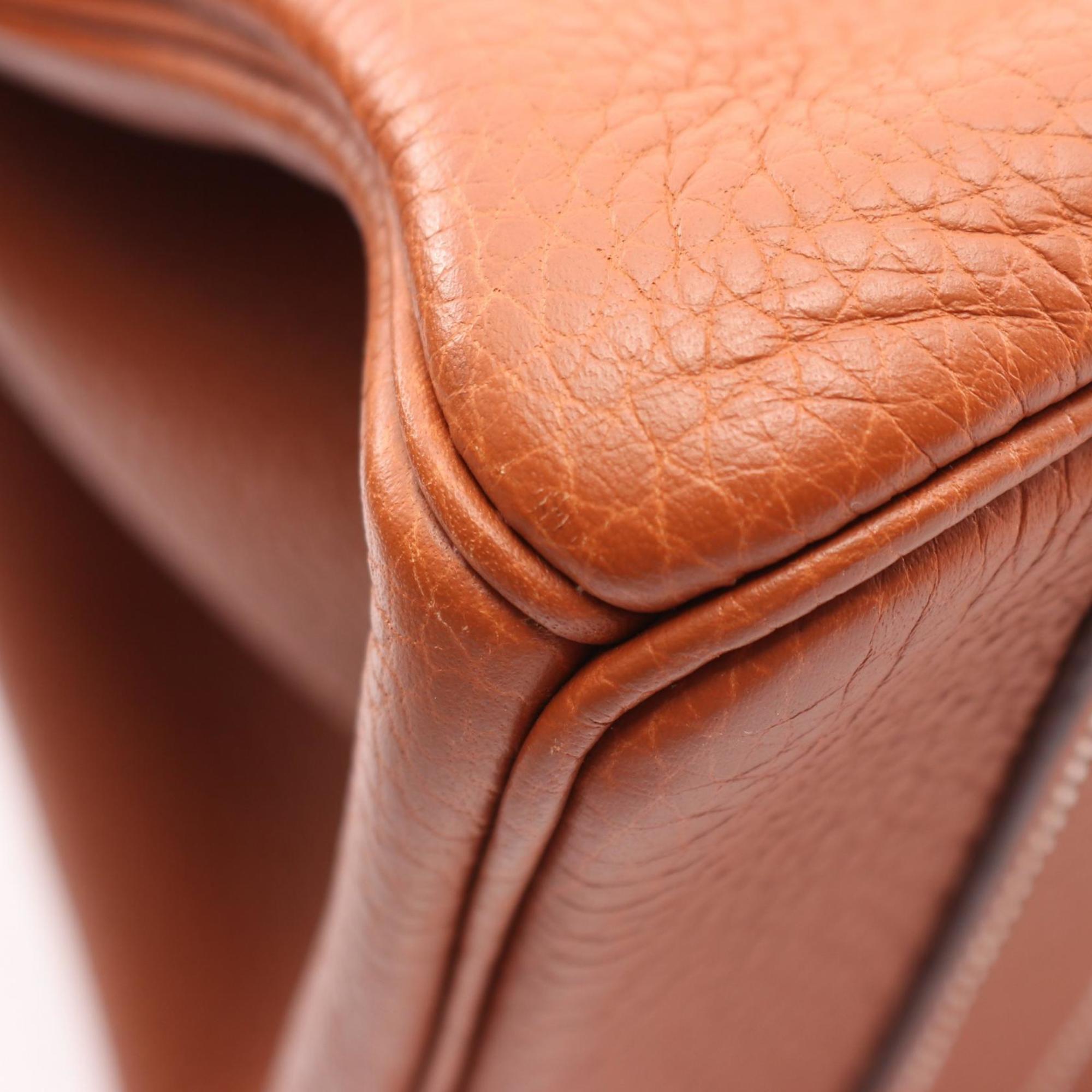Hermes Brown Leather Handbag (Pre-Owned)