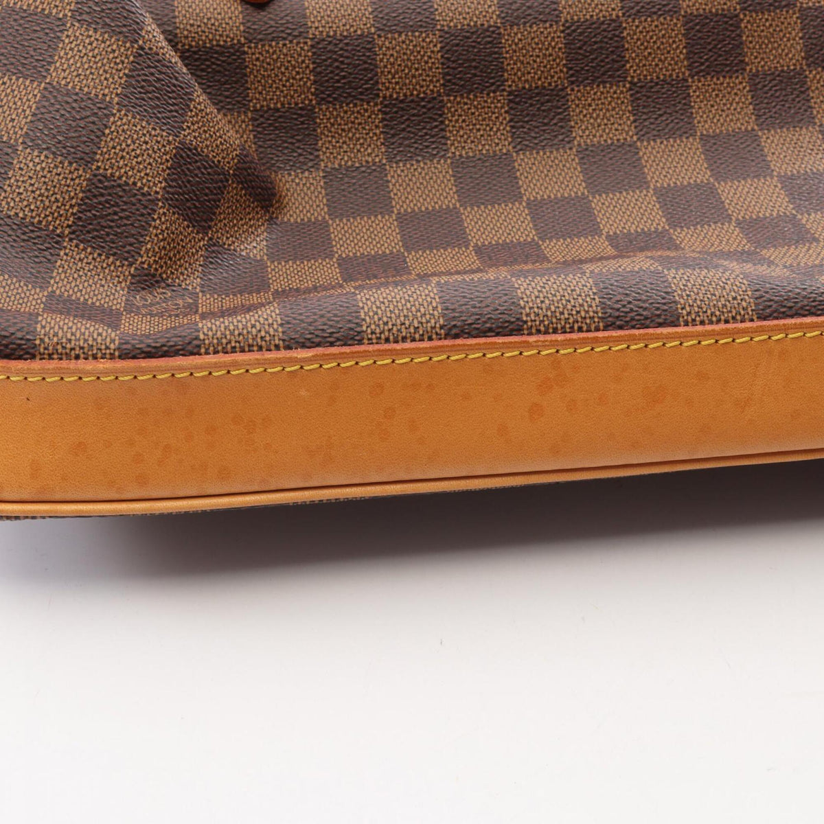 Louis Vuitton Brown Coated Canvas Pvc Damier Canvas Leather Boston Bag Handbag (Pre-Owned)