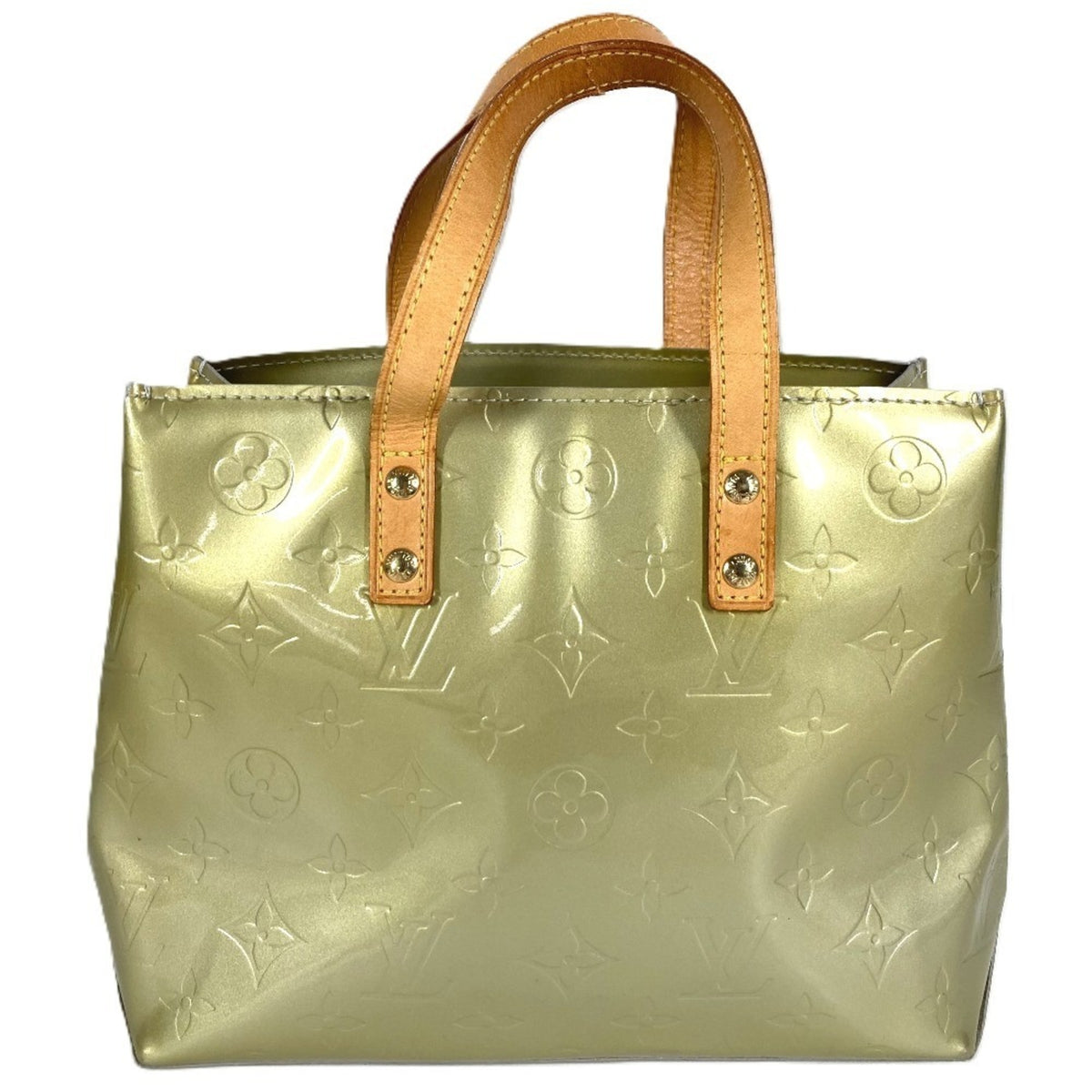 Louis Vuitton Green Monogram Vernis Handbag Tote Bag (Pre-Owned)