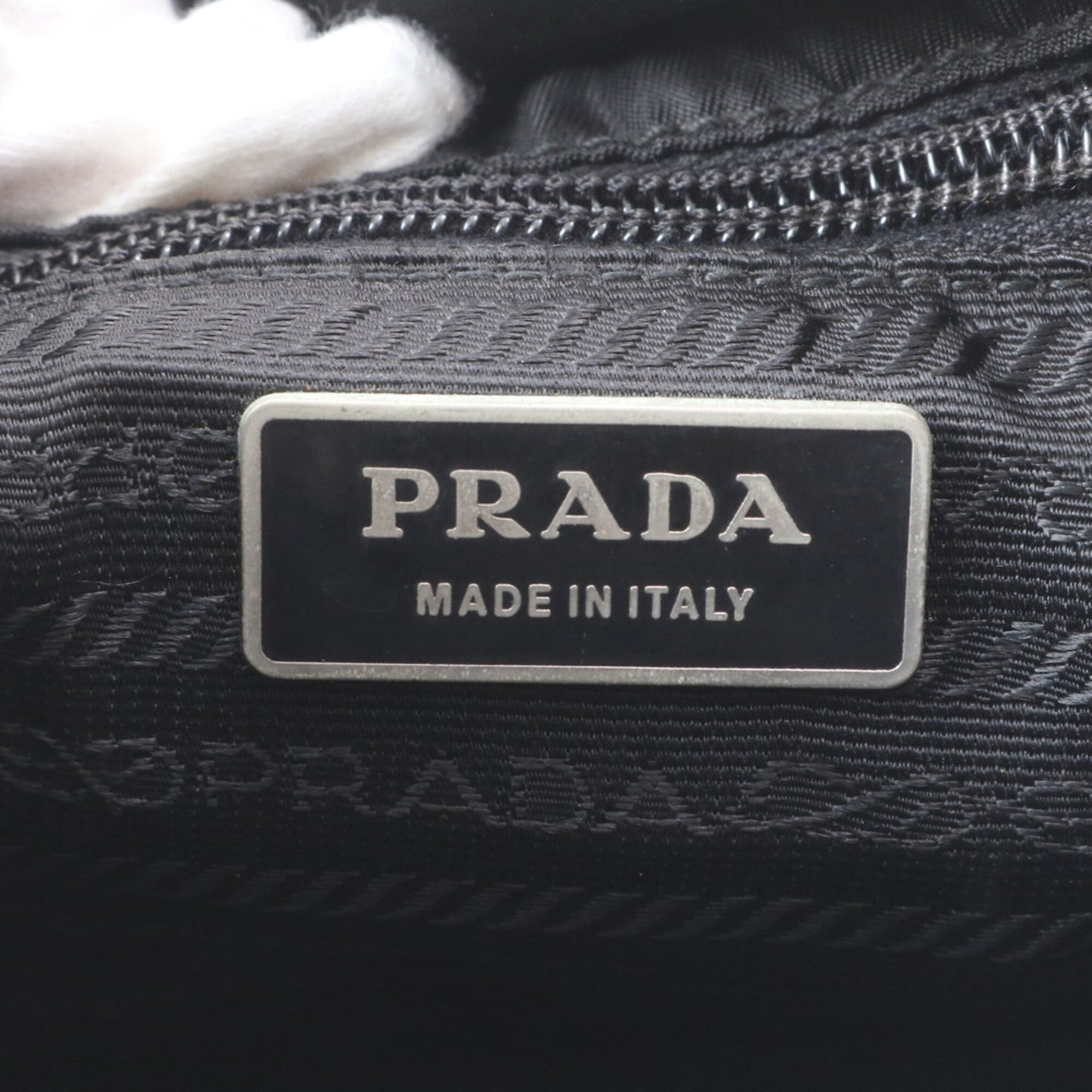Prada Black Nylon Leather Shoulder Bag (Pre-Owned)