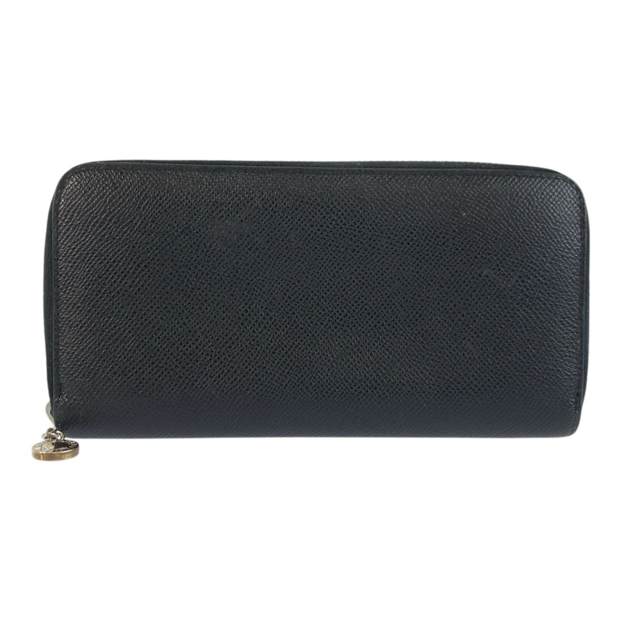 Bvlgari Black Leather Long Wallet (Bi-Fold) (Pre-Owned)