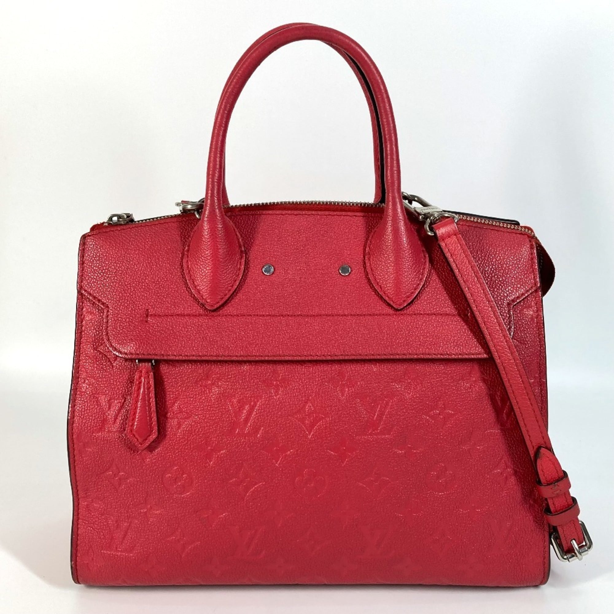 Louis Vuitton Monogram Empreinte Red Color Monogram Empreinte Handbag Shoulder Bag (Pre-Owned)