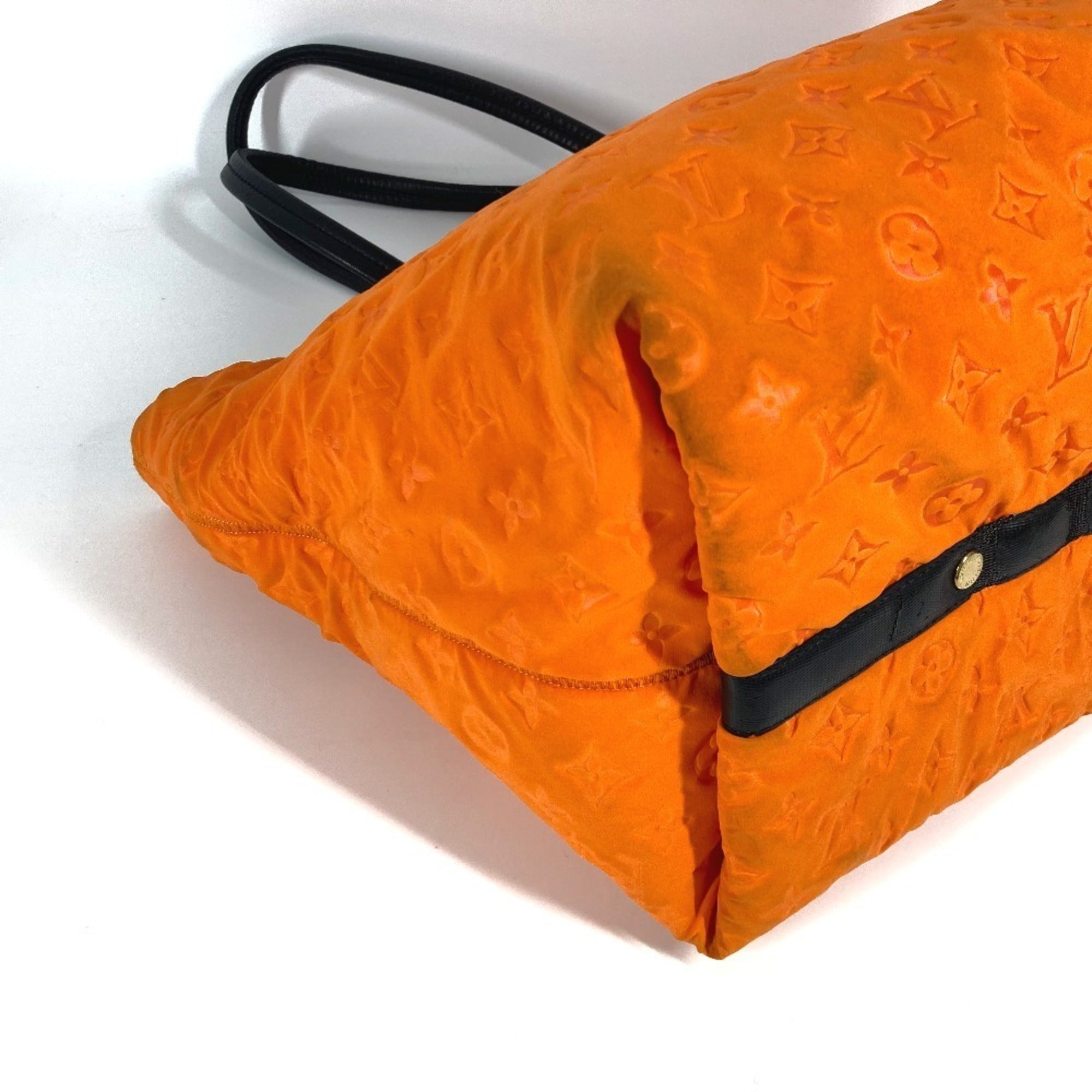 Louis Vuitton Orange Microfiber Shoulder Bag Tote Bag (Pre-Owned)