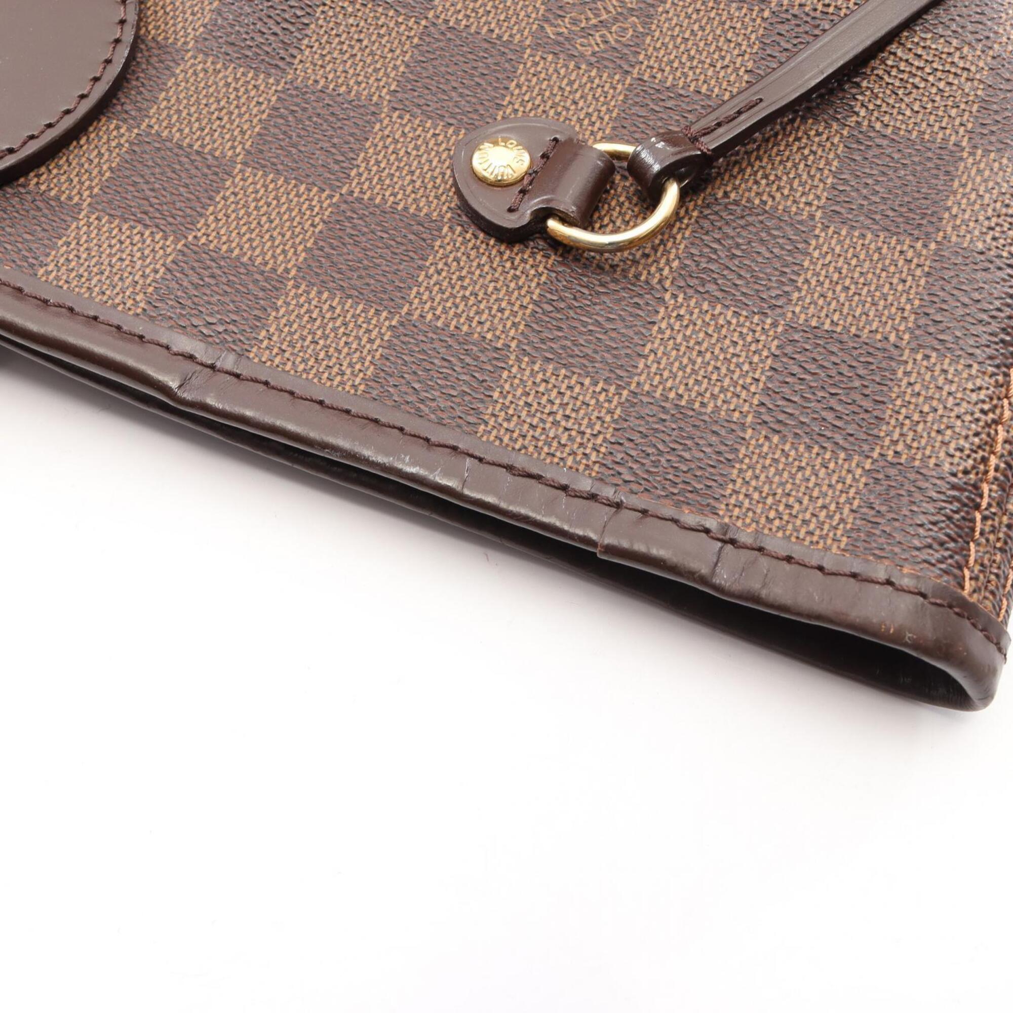 Louis Vuitton Brown Damier Canvas Coated Canvas Leather Handbag Tote Bag (Pre-Owned)