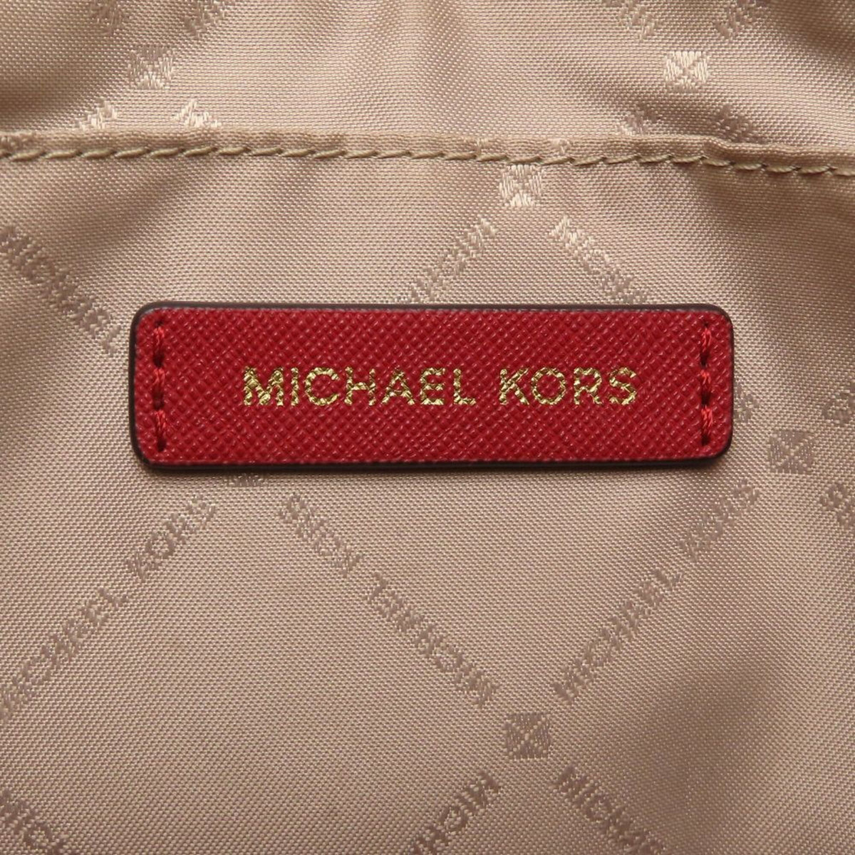 Michael Kors Brown Red Color Leather Handbag (Pre-Owned)