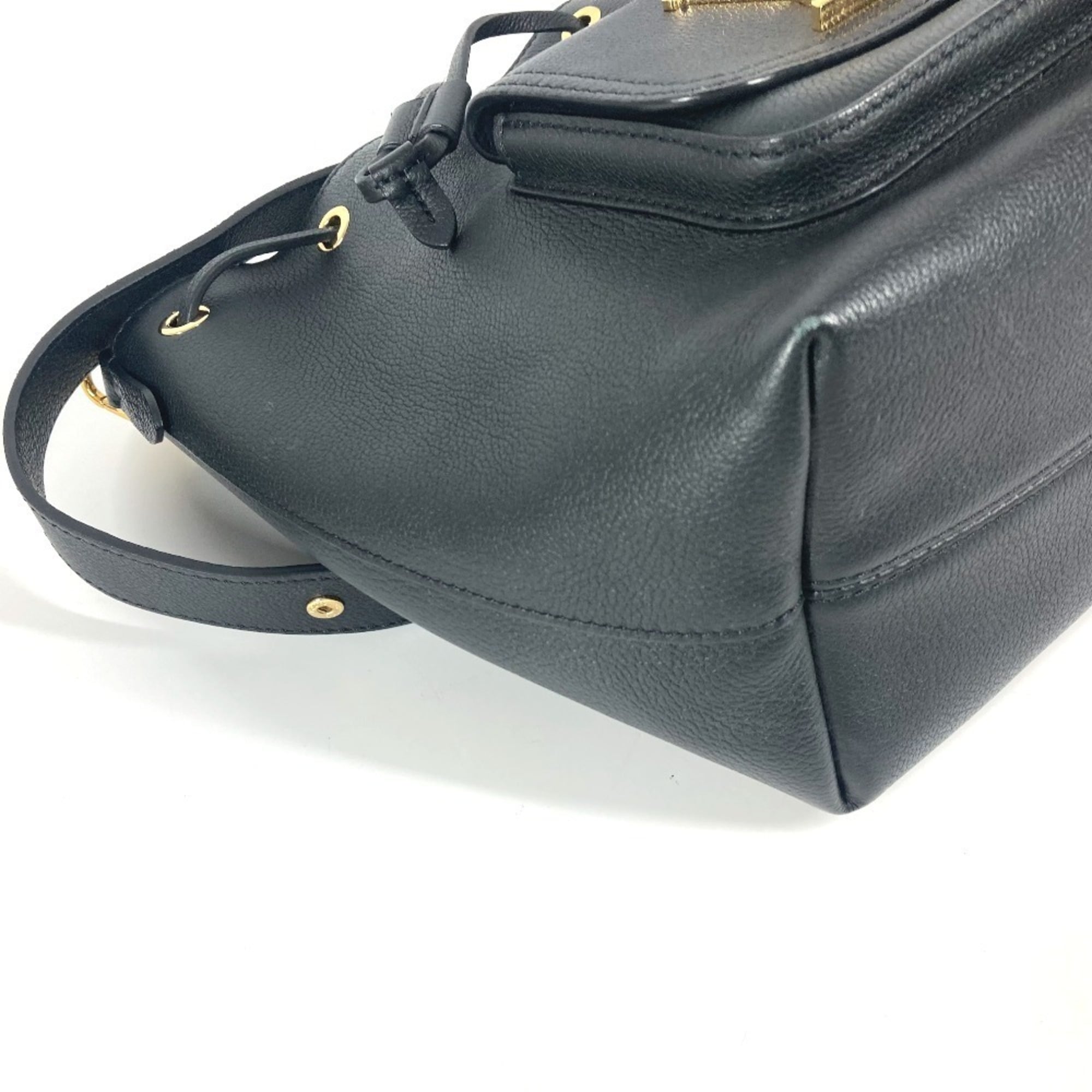Louis Vuitton Black Noir Leather Handbag Shoulder Bag (Pre-Owned)