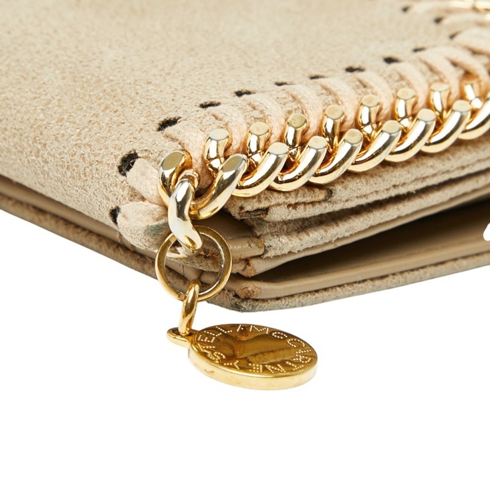 Stella Mccartney Beige Gold Polyester Wallet (Bi-Fold) (Pre-Owned)