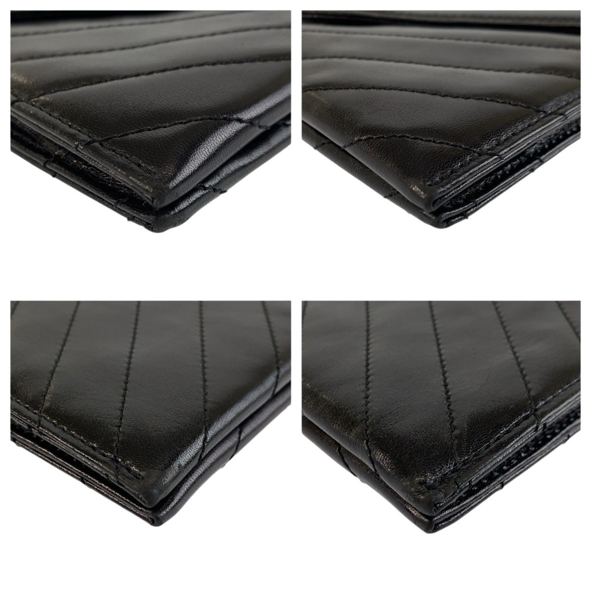 Yves Saint Laurent Black Leather Clutch Bag (Pre-Owned)