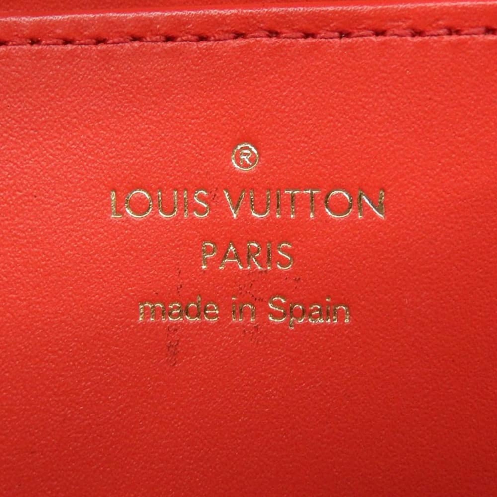 Louis Vuitton Brown Coquelicots Red Color Pvc Leather Long Wallet (Tri-Fold) (Pre-Owned)