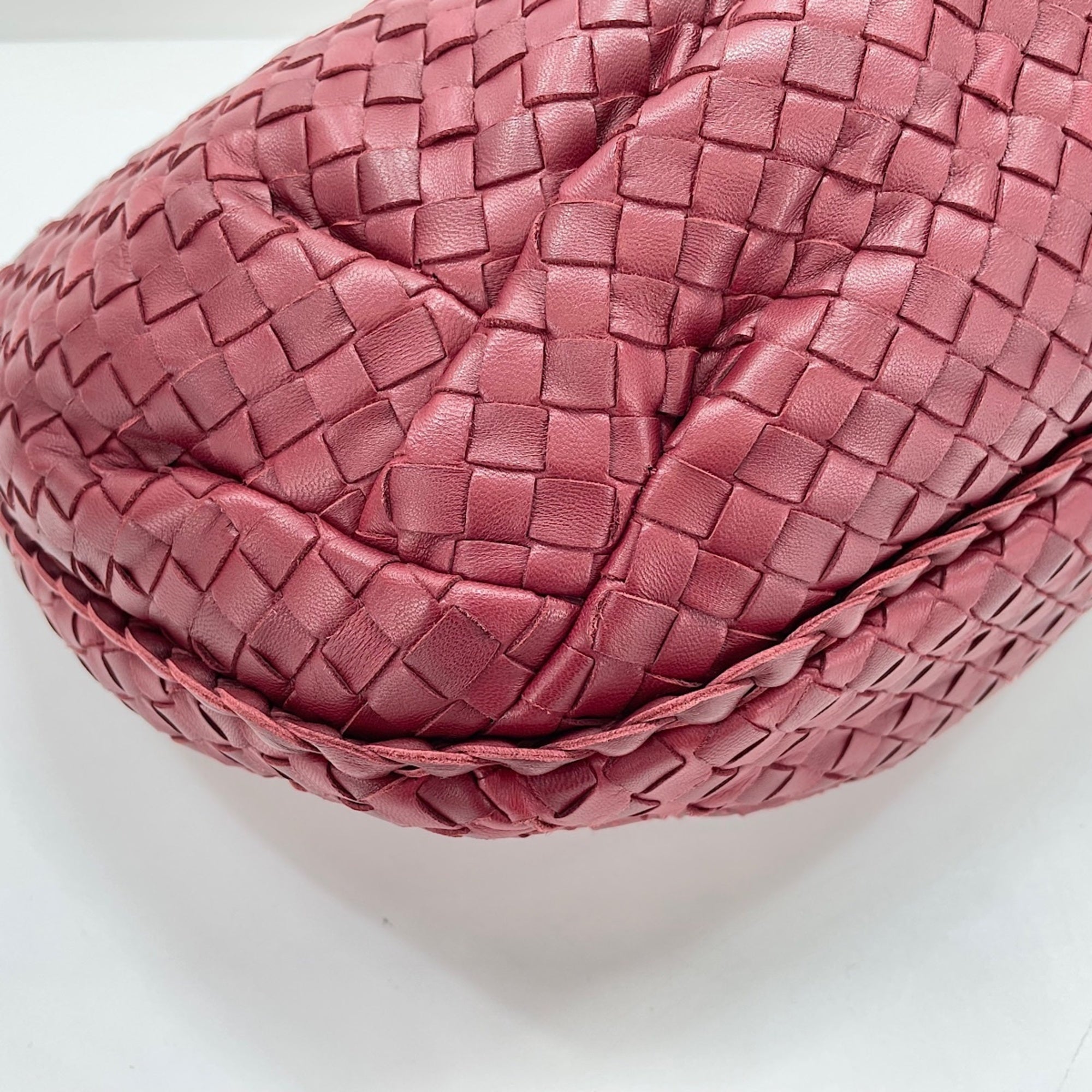 Bottega Veneta Red Color Leather Shoulder Bag (Pre-Owned)