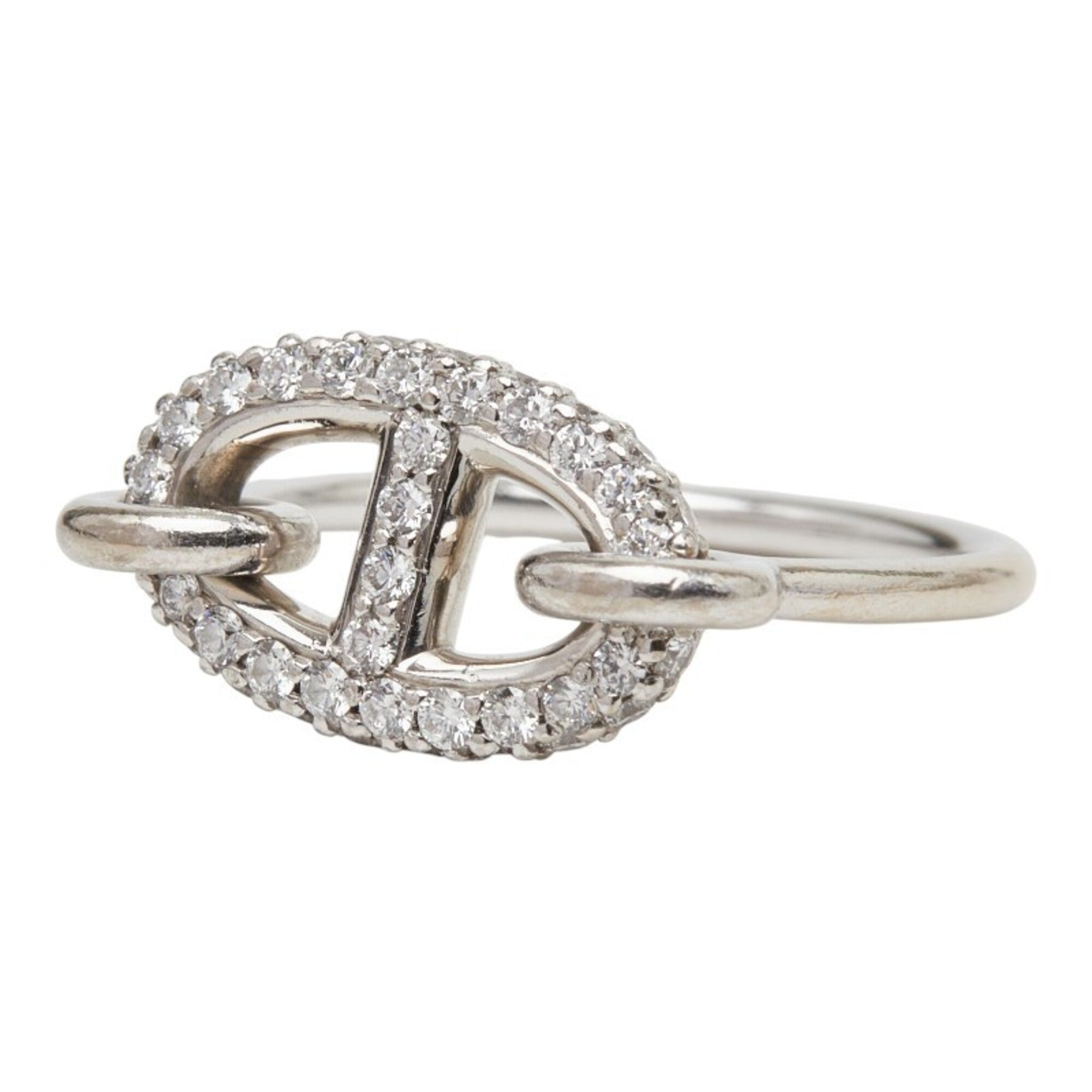 Hermes White Gold (18K) Band Ring (Pre-Owned)