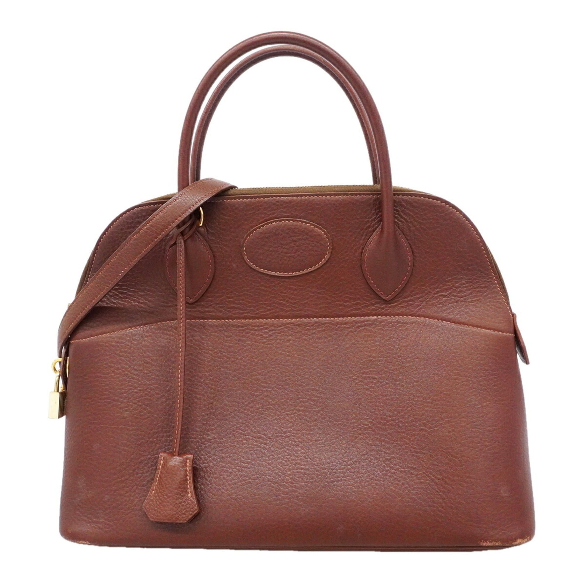 Hermes Noisette Fjord Leather Handbag (Pre-Owned)