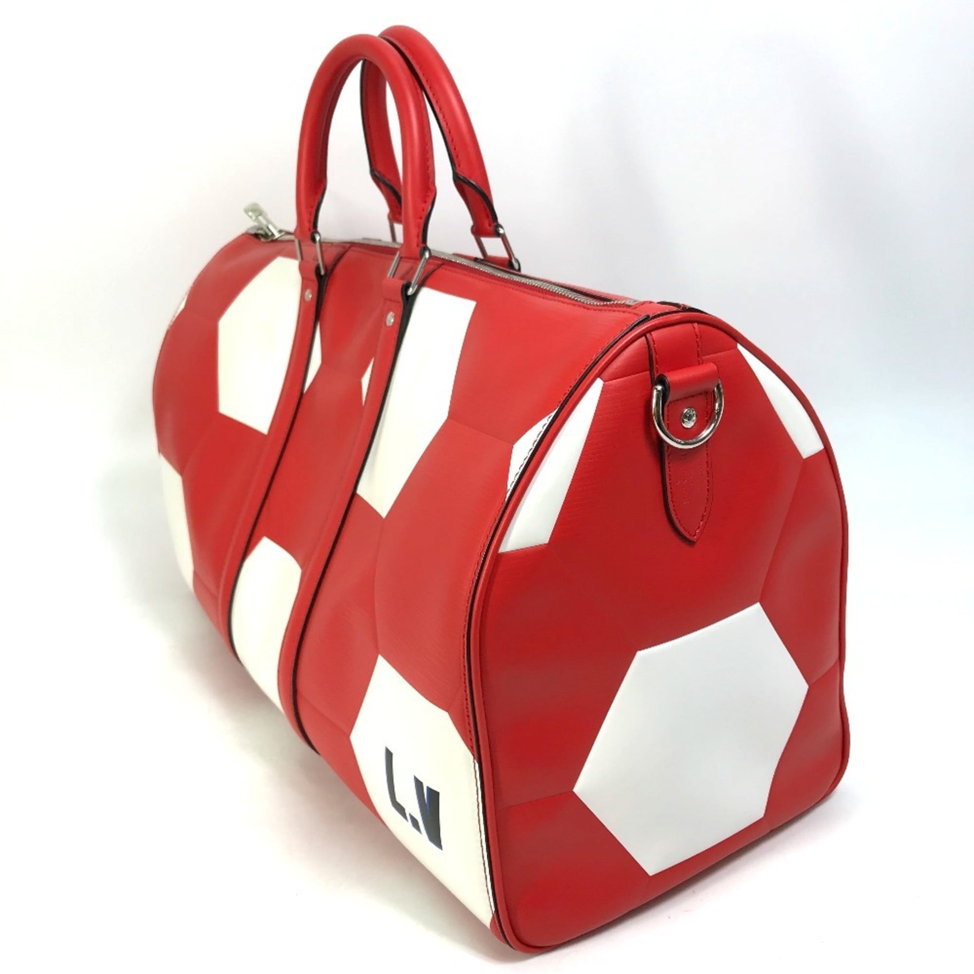 Louis Vuitton Red Color Epi Leather Boston Bag (Pre-Owned)