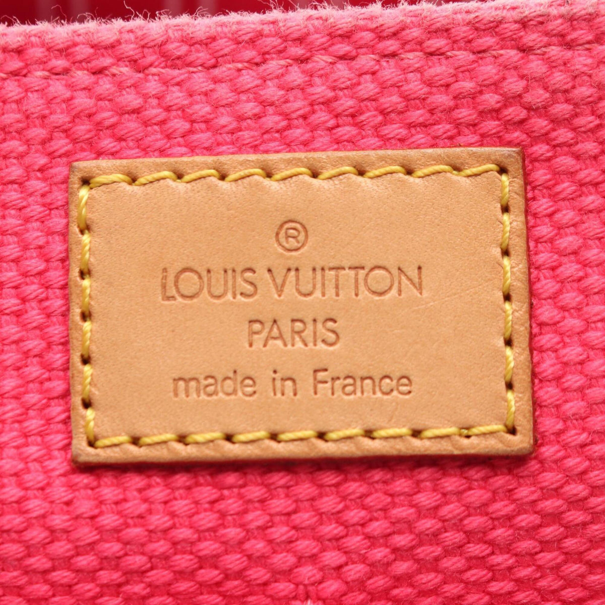 Louis Vuitton Pink Red Color Rose Canvas Handbag Shoulder Bag (Pre-Owned)
