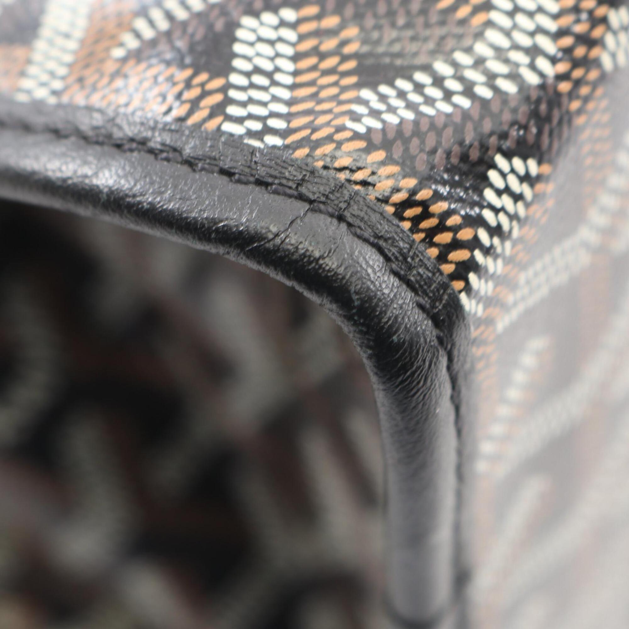 Goyard Black Multi-Color Coated Canvas Pvc Leather Backpack Handbag (Pre-Owned)