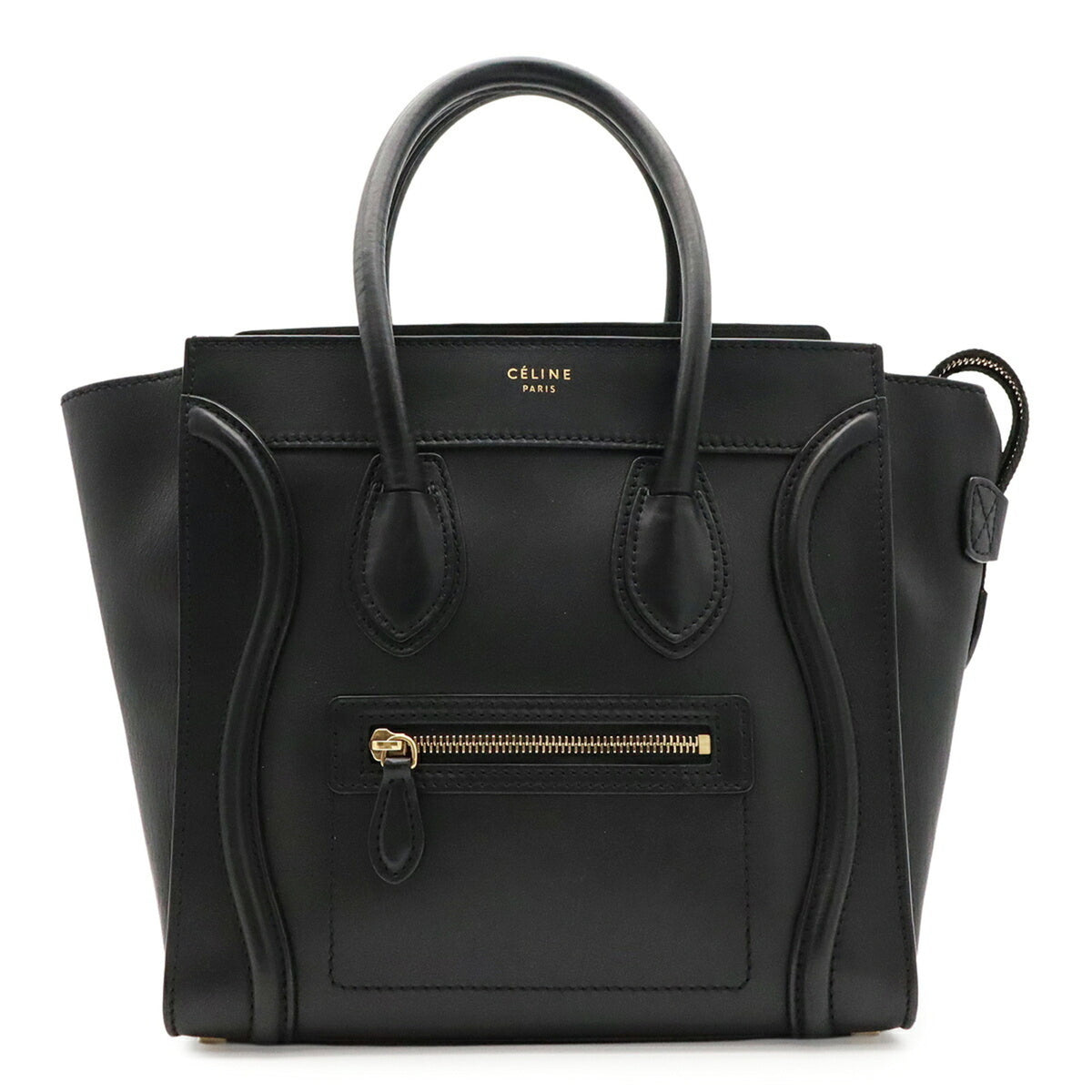 Celine Luggage Black Leather Handbag Tote Bag (Pre-Owned)