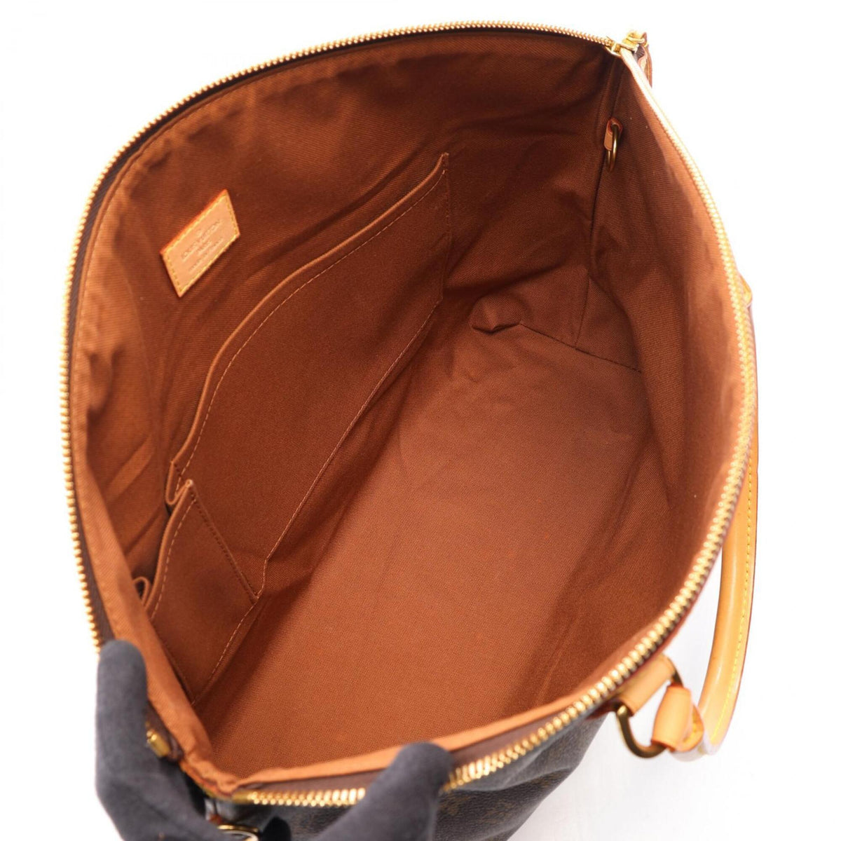 Louis Vuitton Brown Monogram Coated Canvas Leather Handbag Tote Bag (Pre-Owned)