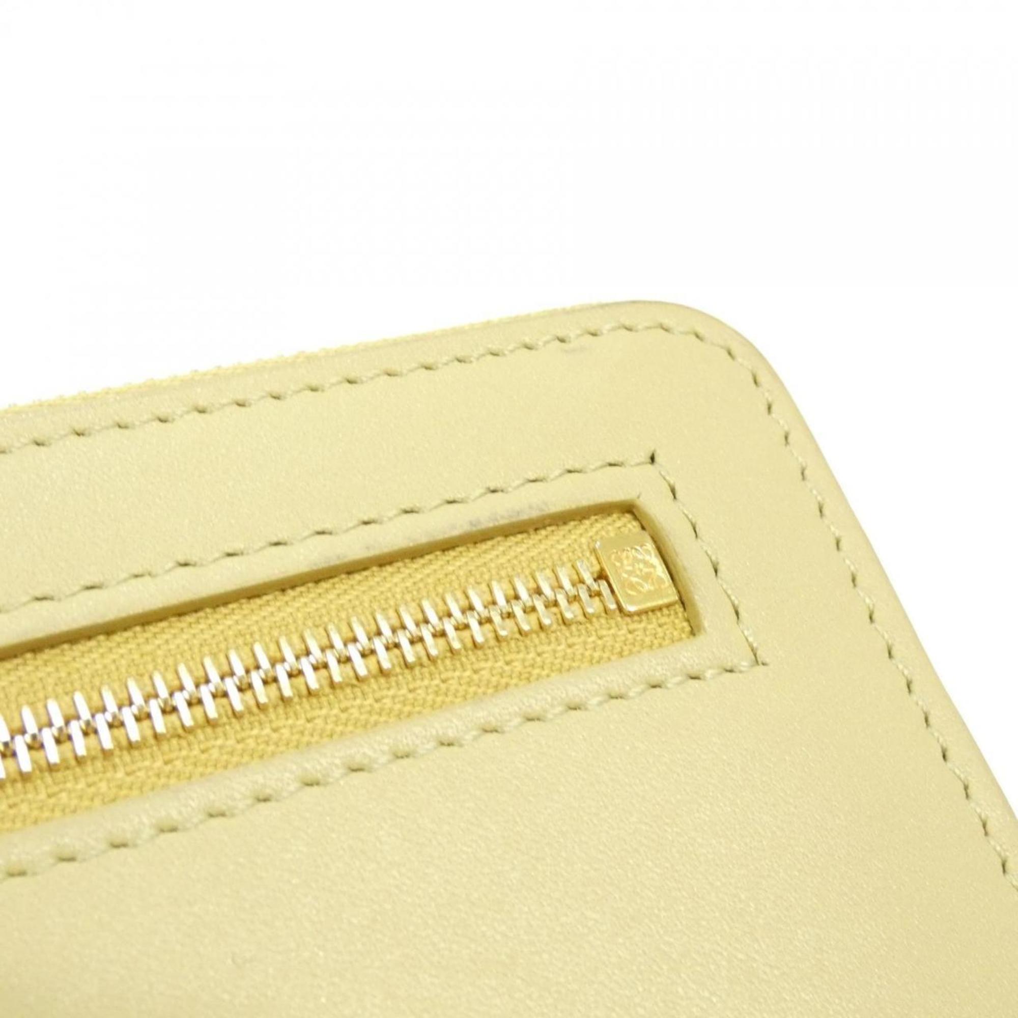 Loewe Yellow Leather Long Wallet (Bi-Fold) (Pre-Owned)