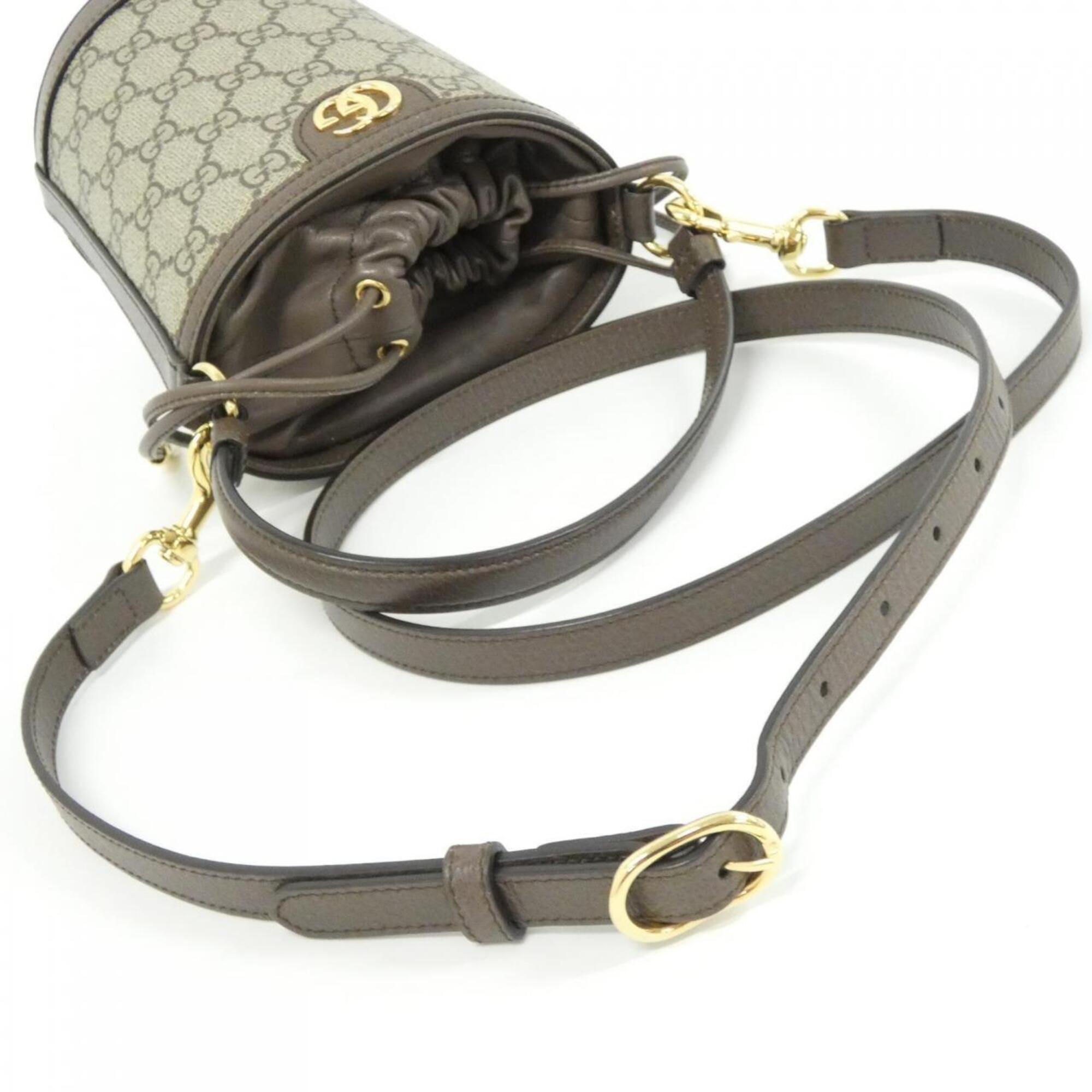 Gucci Beige Brown Gg Supreme Handbag (Pre-Owned)