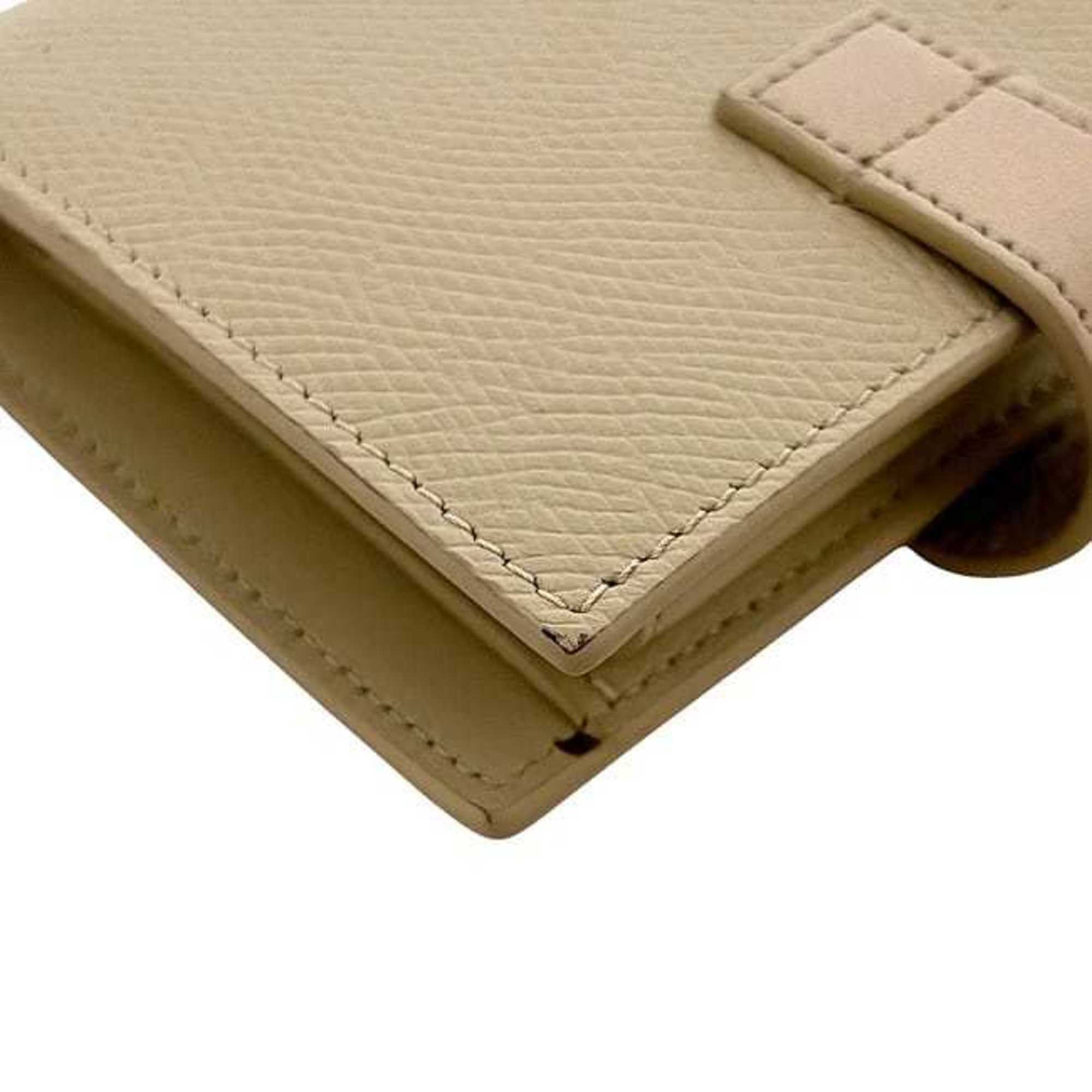 Celine Beige Cream Leather Wallet (Bi-Fold) (Pre-Owned)