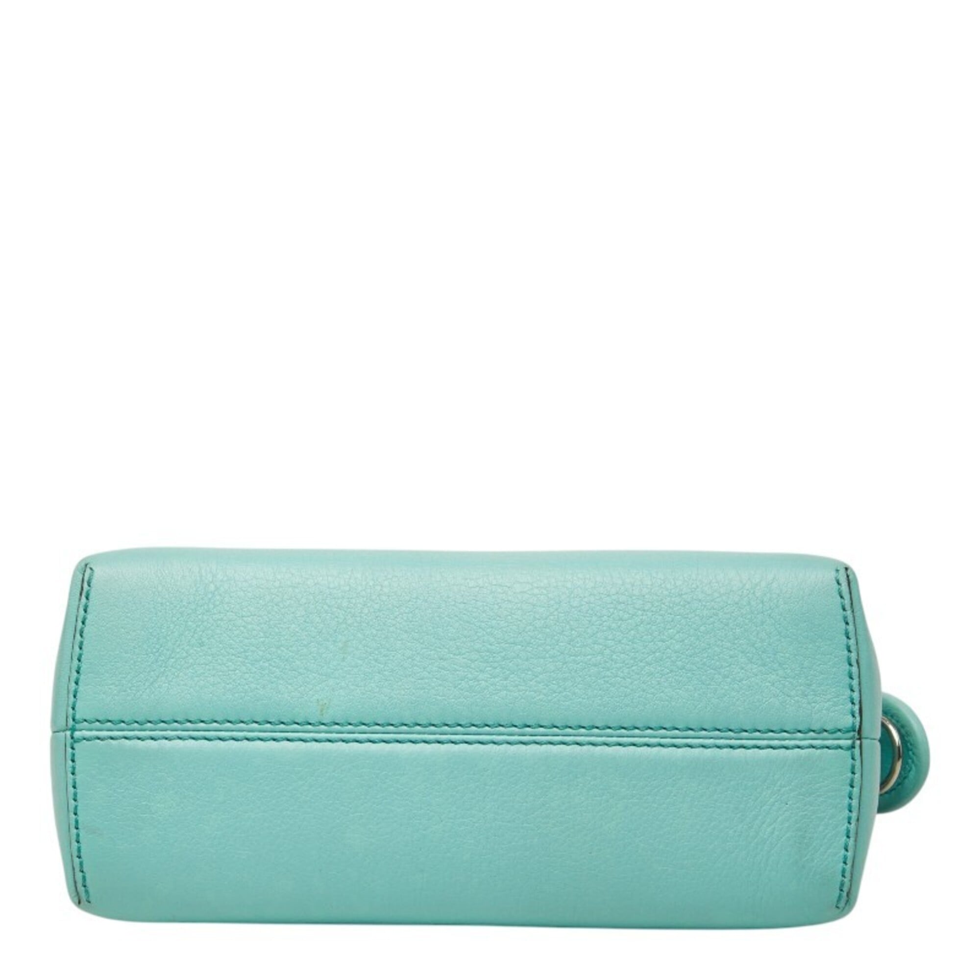 Fendi Green Leather Handbag Shoulder Bag (Pre-Owned)