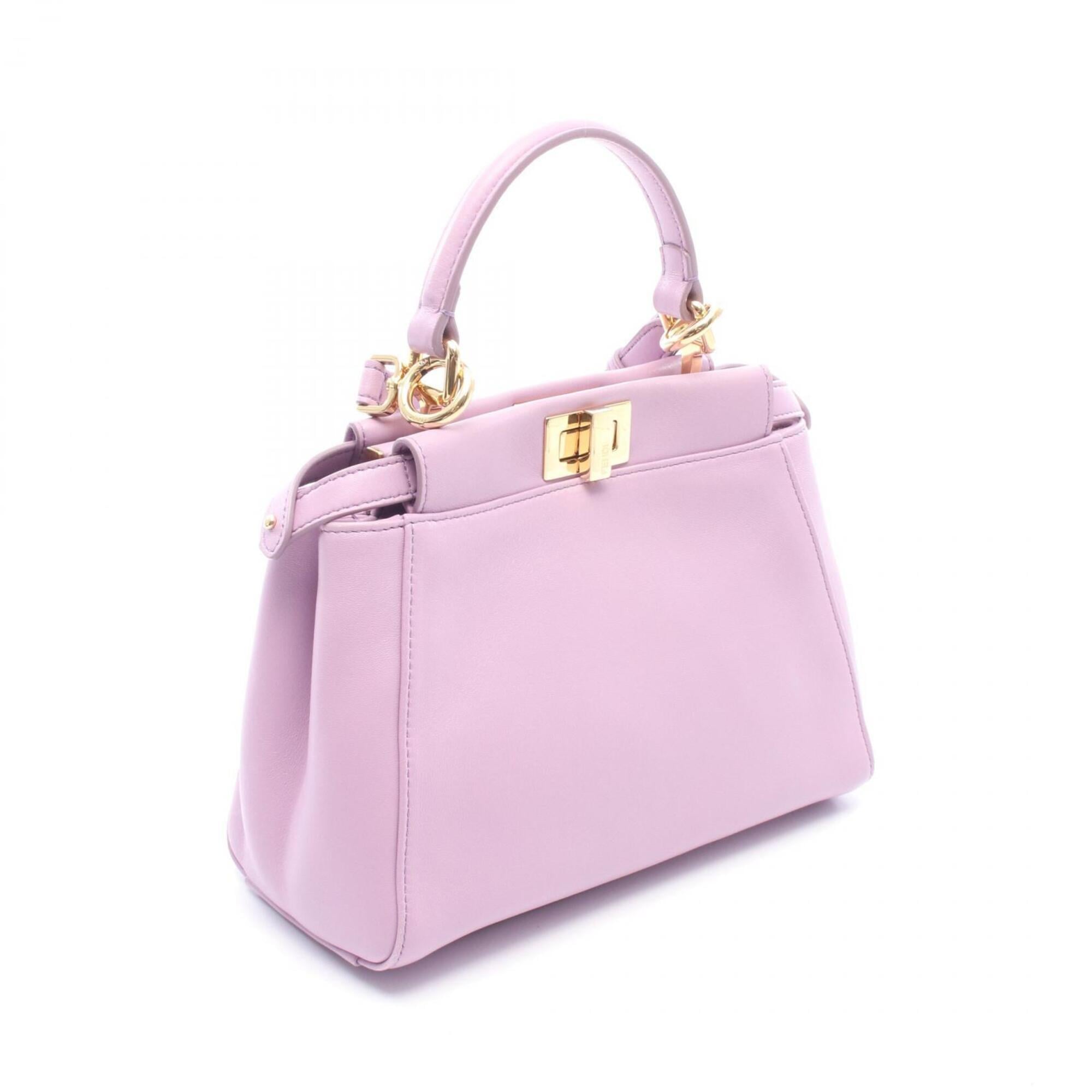 Fendi Purple Leather Handbag (Pre-Owned)