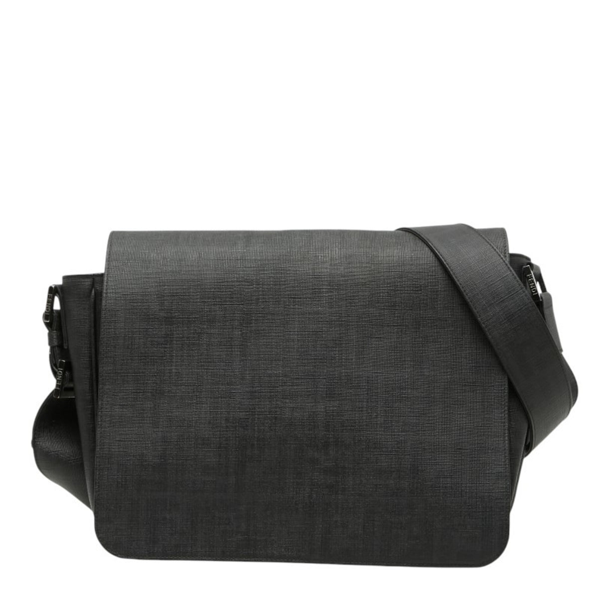 Fendi Black Gray Pvc Shoulder Bag (Pre-Owned)