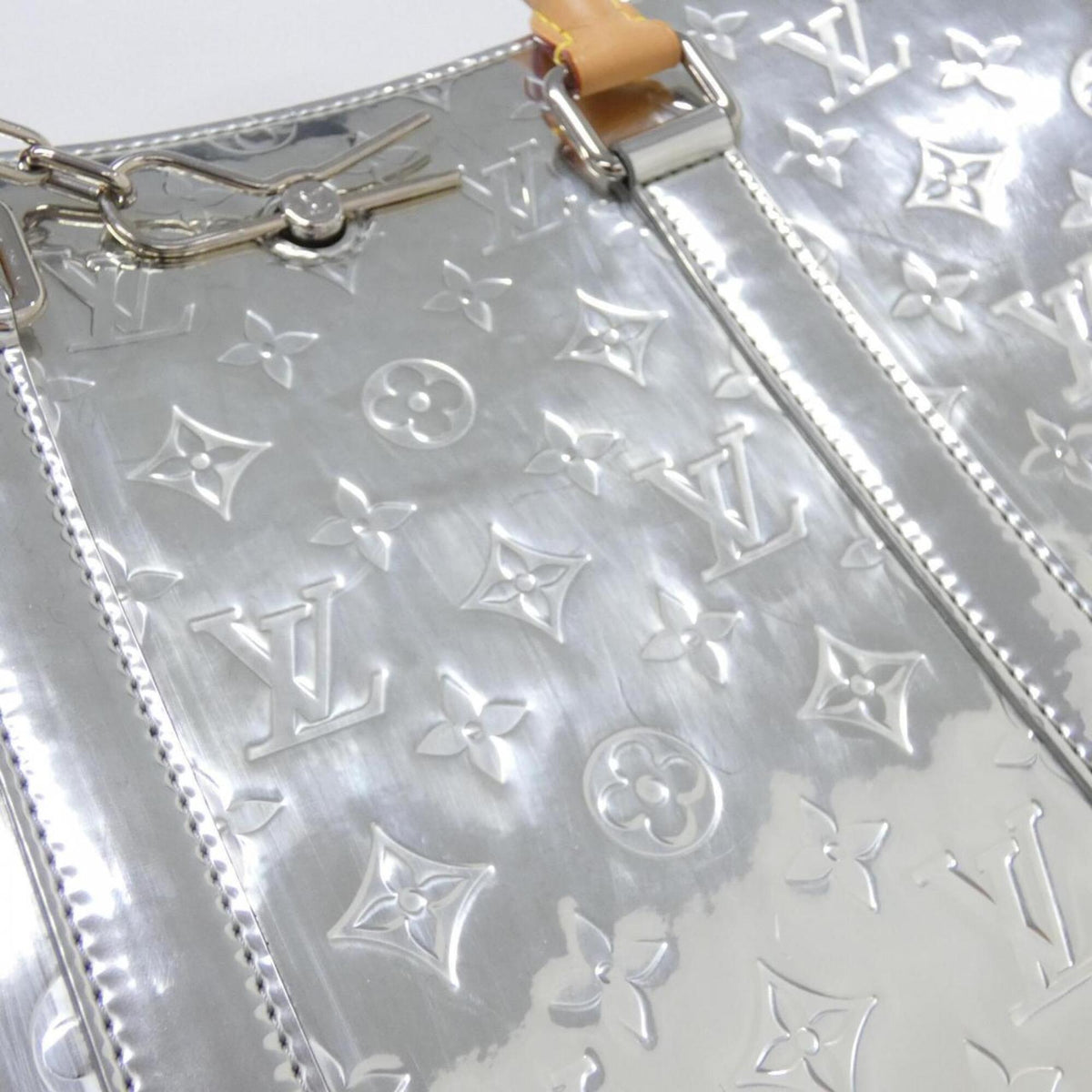 Louis Vuitton Silver Pvc Handbag (Pre-Owned)