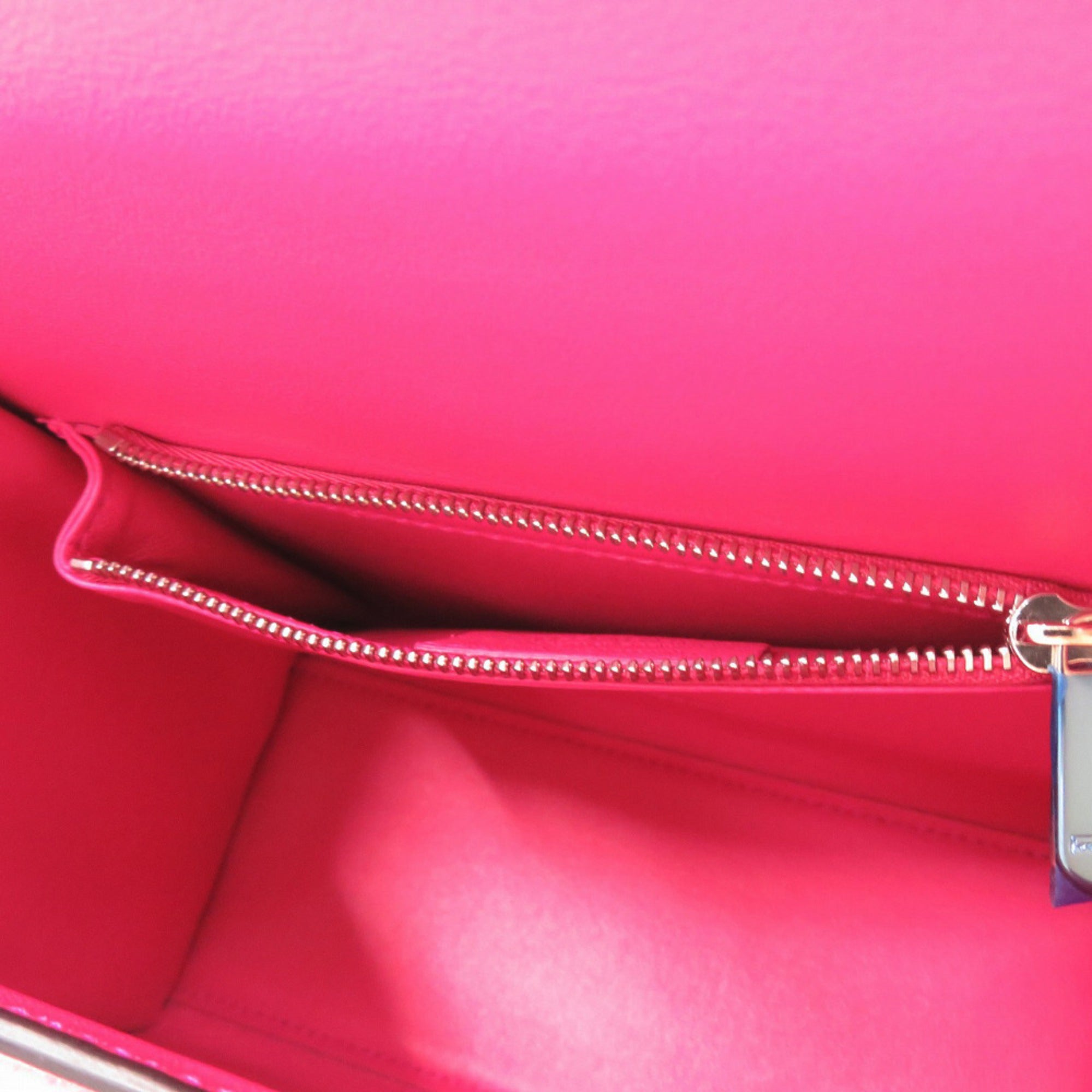 Salvatore Ferragamo Pink Leather Canvas Handbag Shoulder Bag (Pre-Owned)