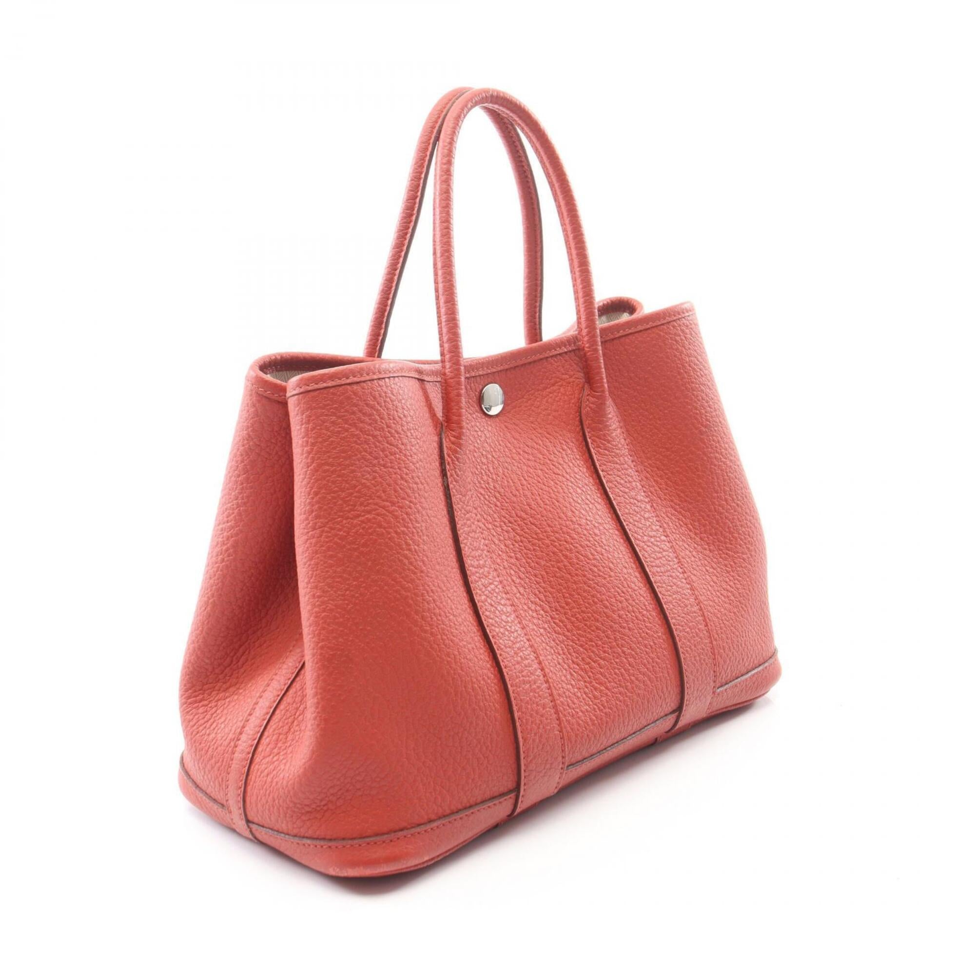 Hermes Bordeaux Country Leather Leather Handbag Tote Bag (Pre-Owned)