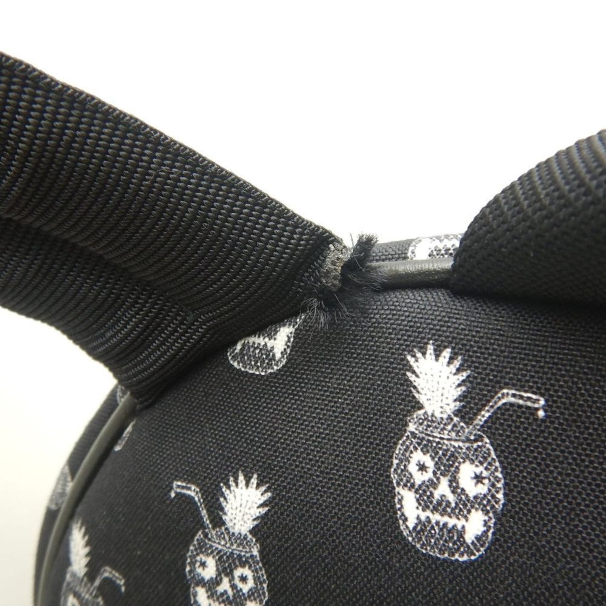 Saint Laurent Black White Canvas Backpack (Pre-Owned)