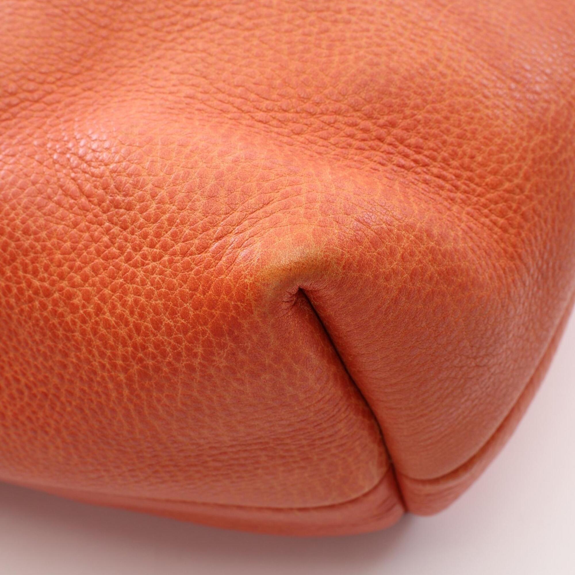 Gucci Orange Leather Handbag Tote Bag (Pre-Owned)