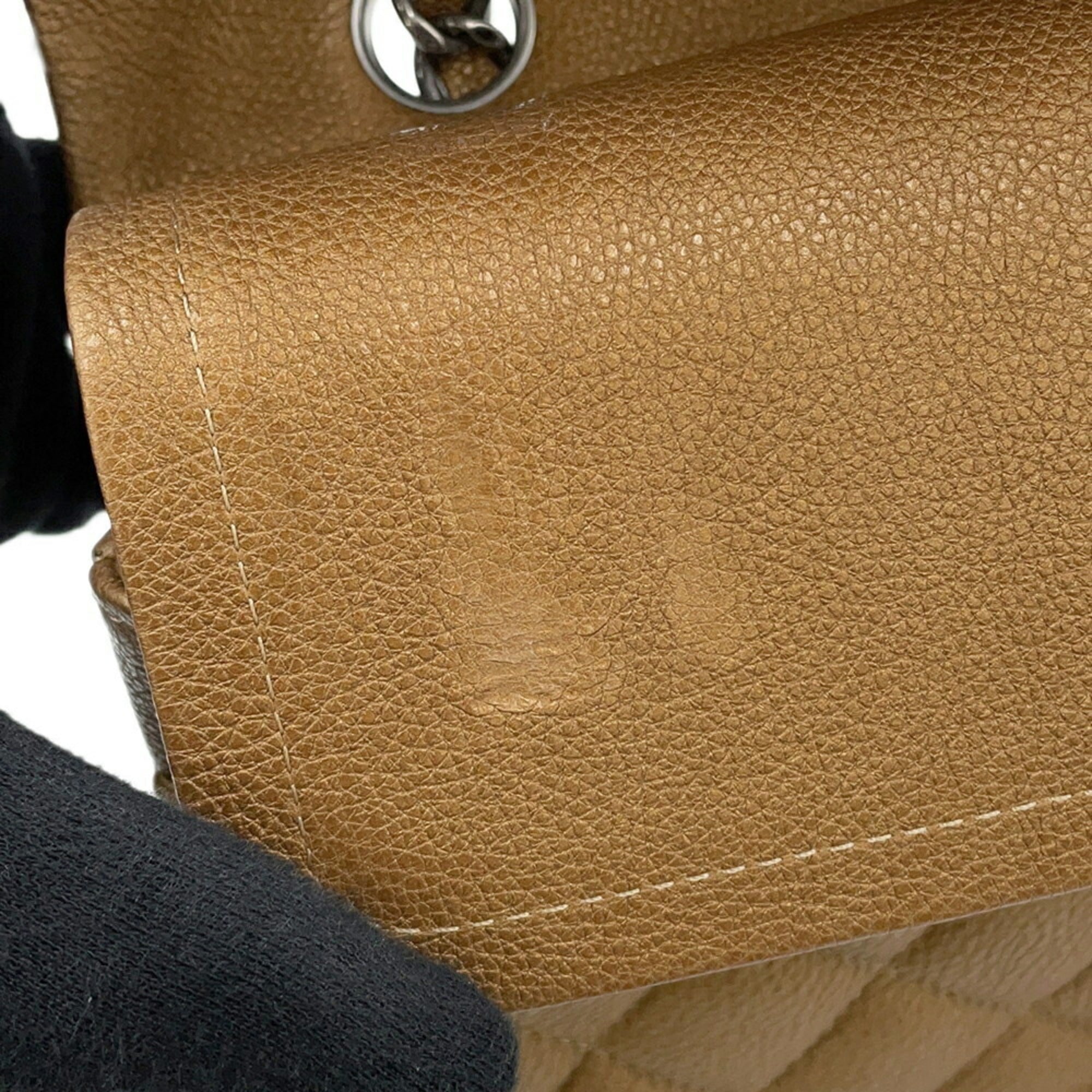 Chanel Matelasse Gold Grained Calfskin Shoulder Bag (Pre-Owned)