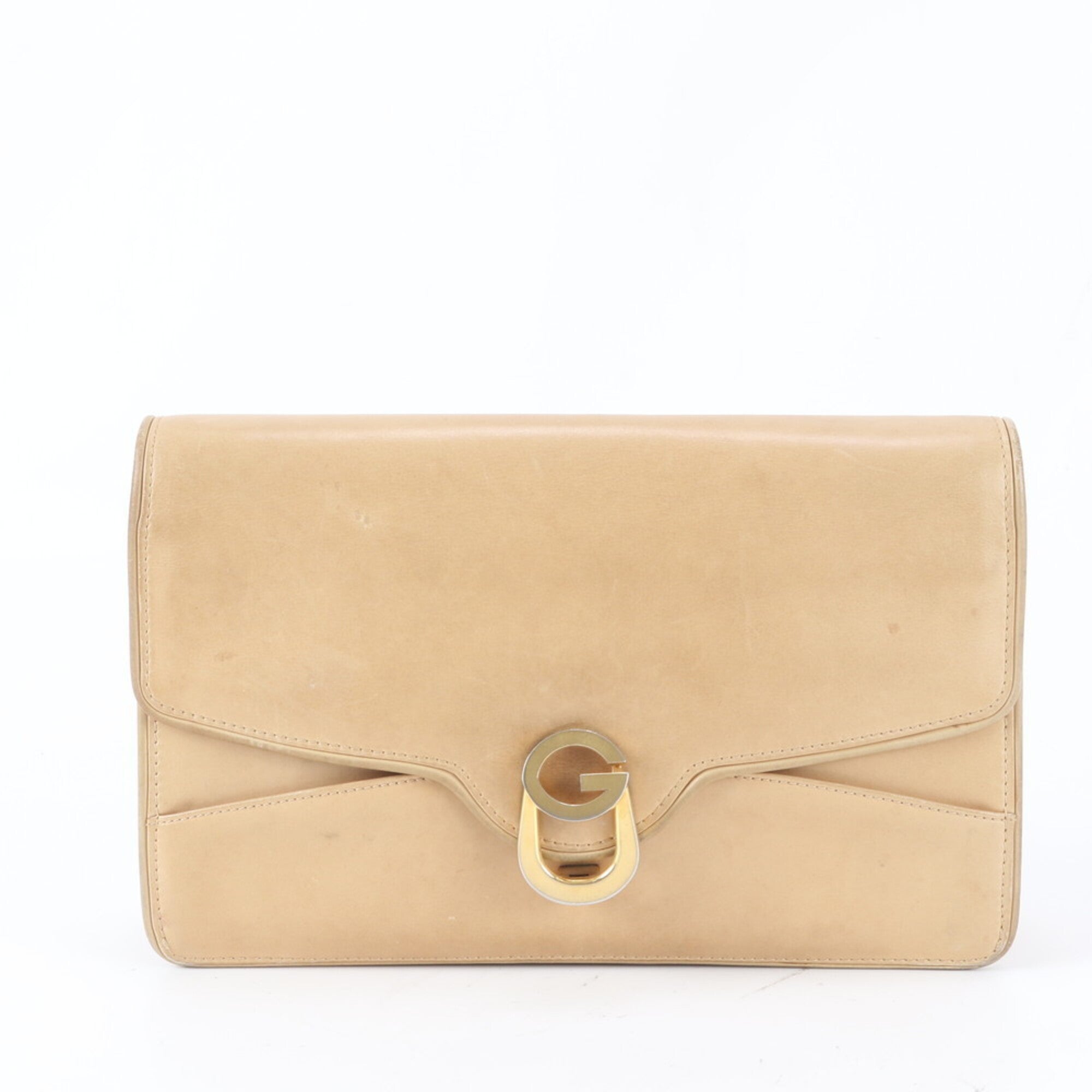 Gucci Beige Leather Handbag Tote Bag (Pre-Owned)