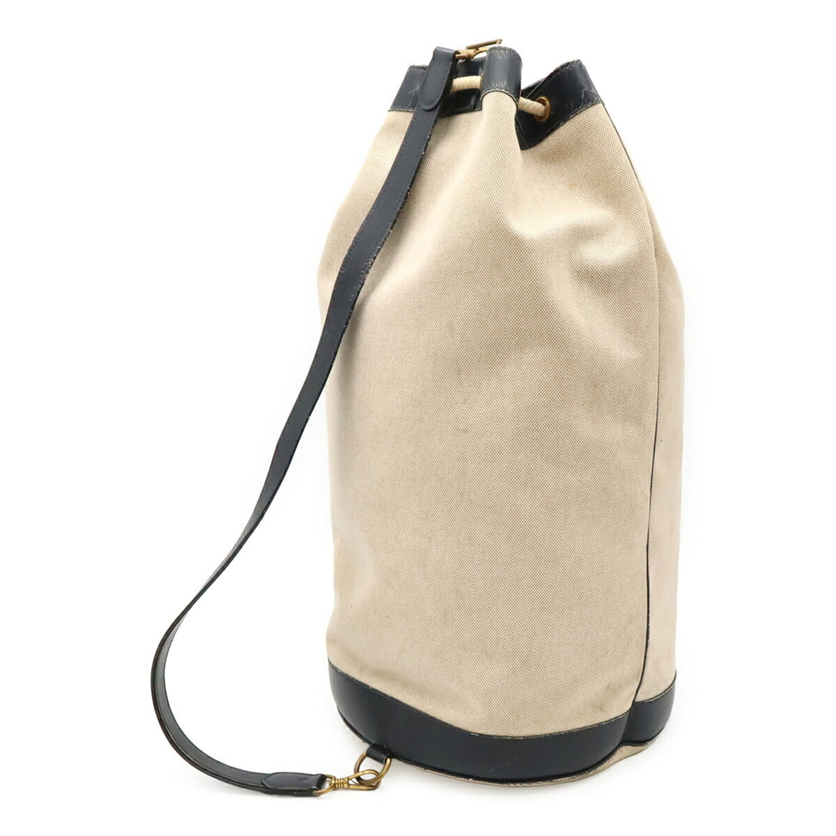 Hermes Natural Navy Toile H Shoulder Bag (Pre-Owned)