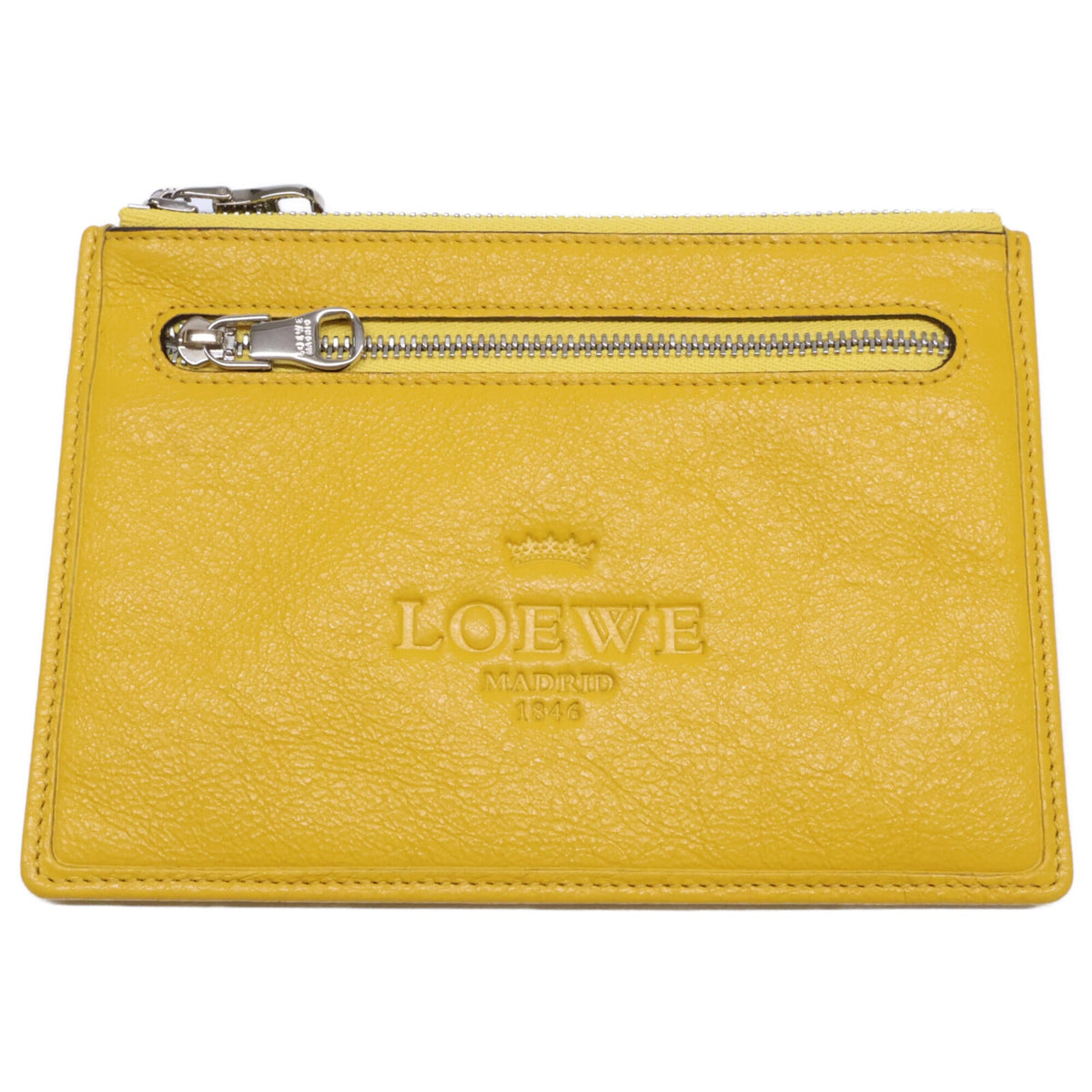 Loewe Yellow Leather Pouch (Pre-Owned)