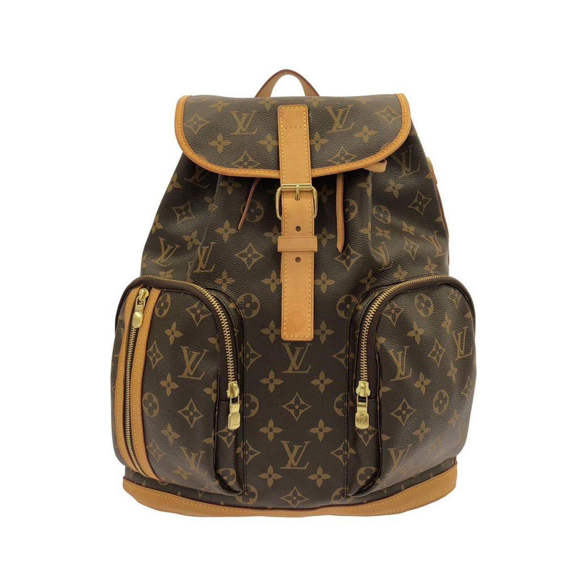 Louis Vuitton Marron Monogram Coated Canvas Backpack (Pre-Owned)