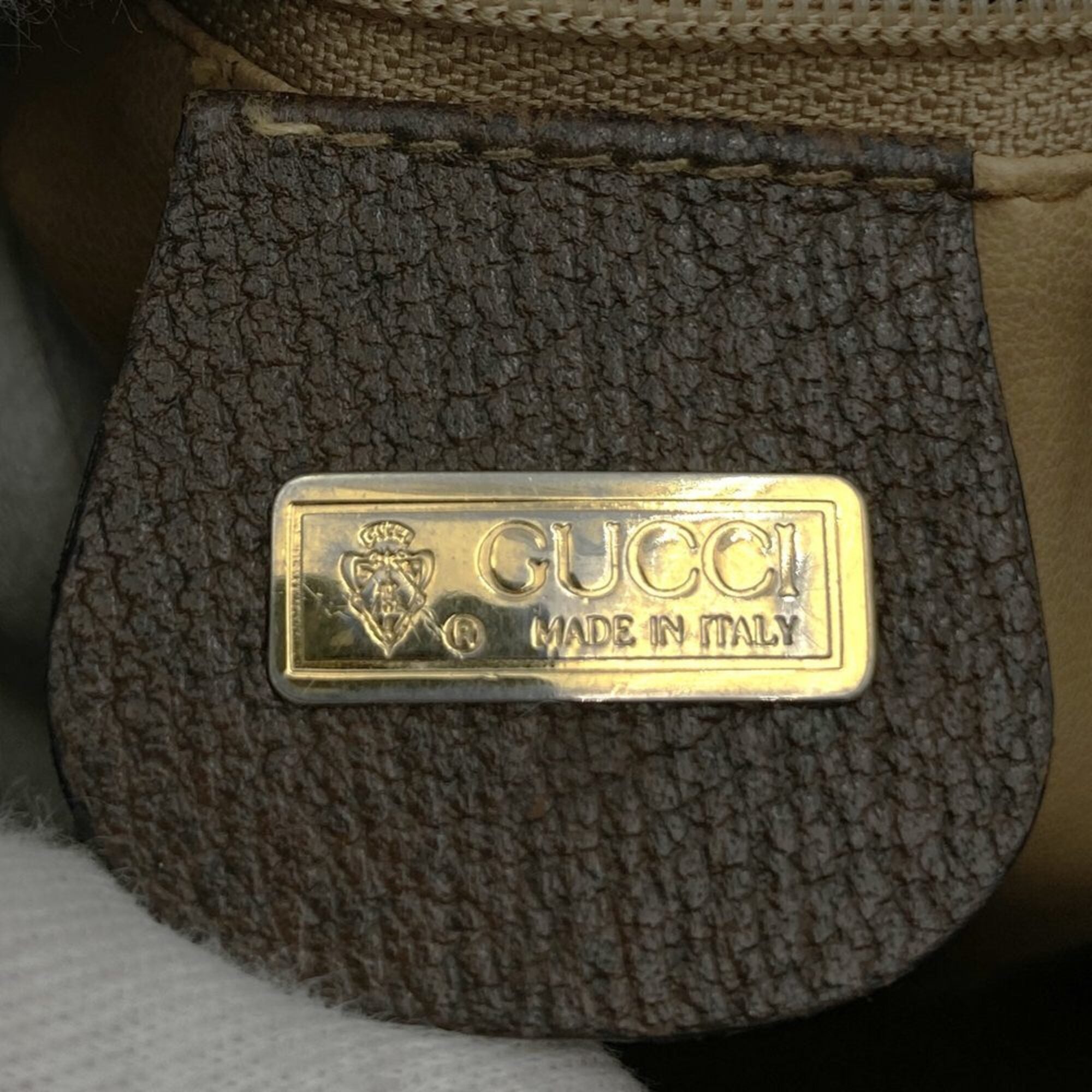 Gucci Brown Gg Supreme Canvas Shoulder Bag (Pre-Owned)