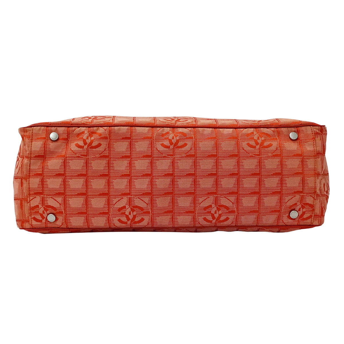 Chanel Red Color Nylon Handbag Tote Bag (Pre-Owned)