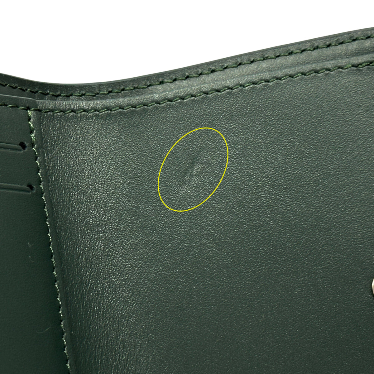 Louis Vuitton Green Leather Wallet (Tri-Fold) (Pre-Owned)