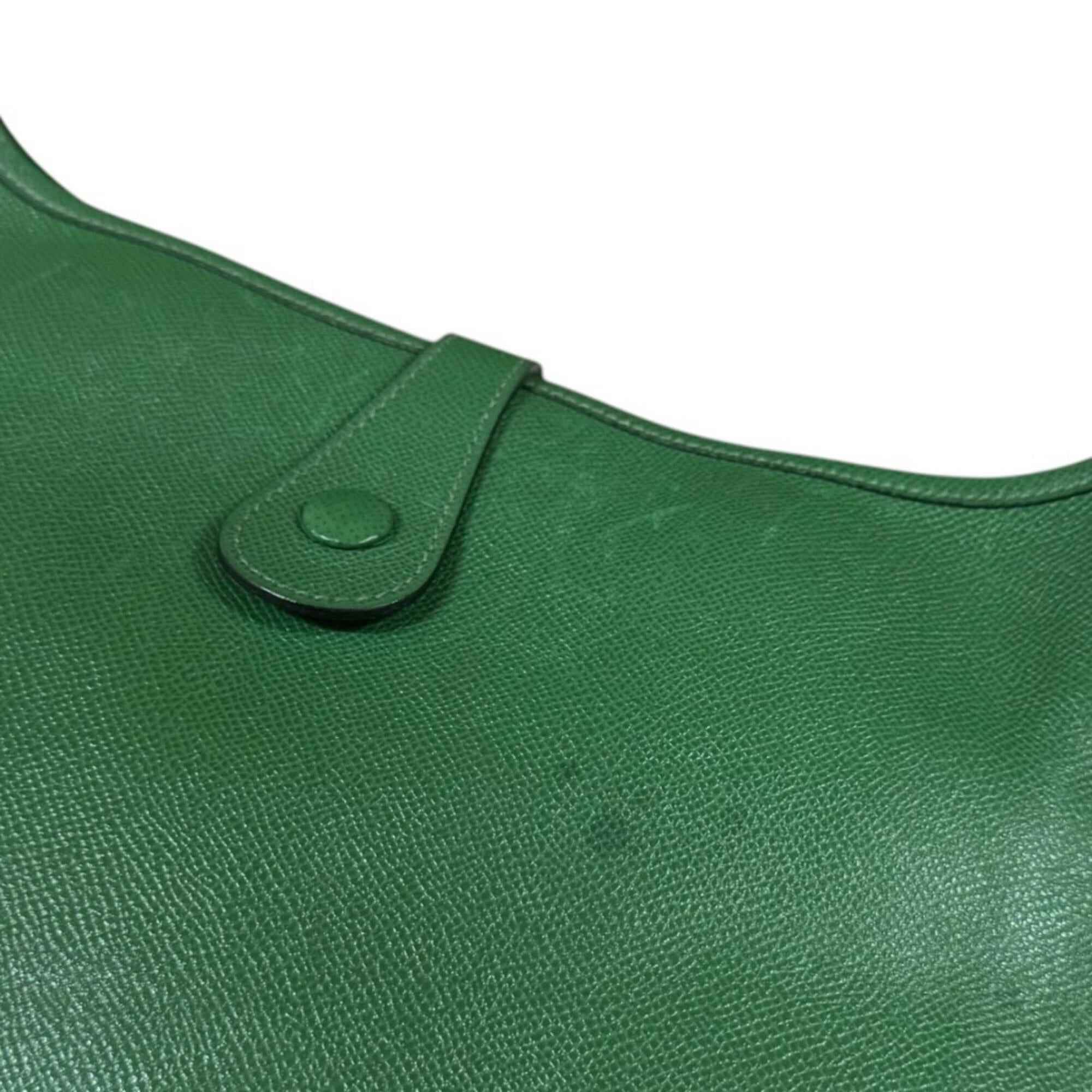 Hermes Green Courchevel Leather Shoulder Bag (Pre-Owned)