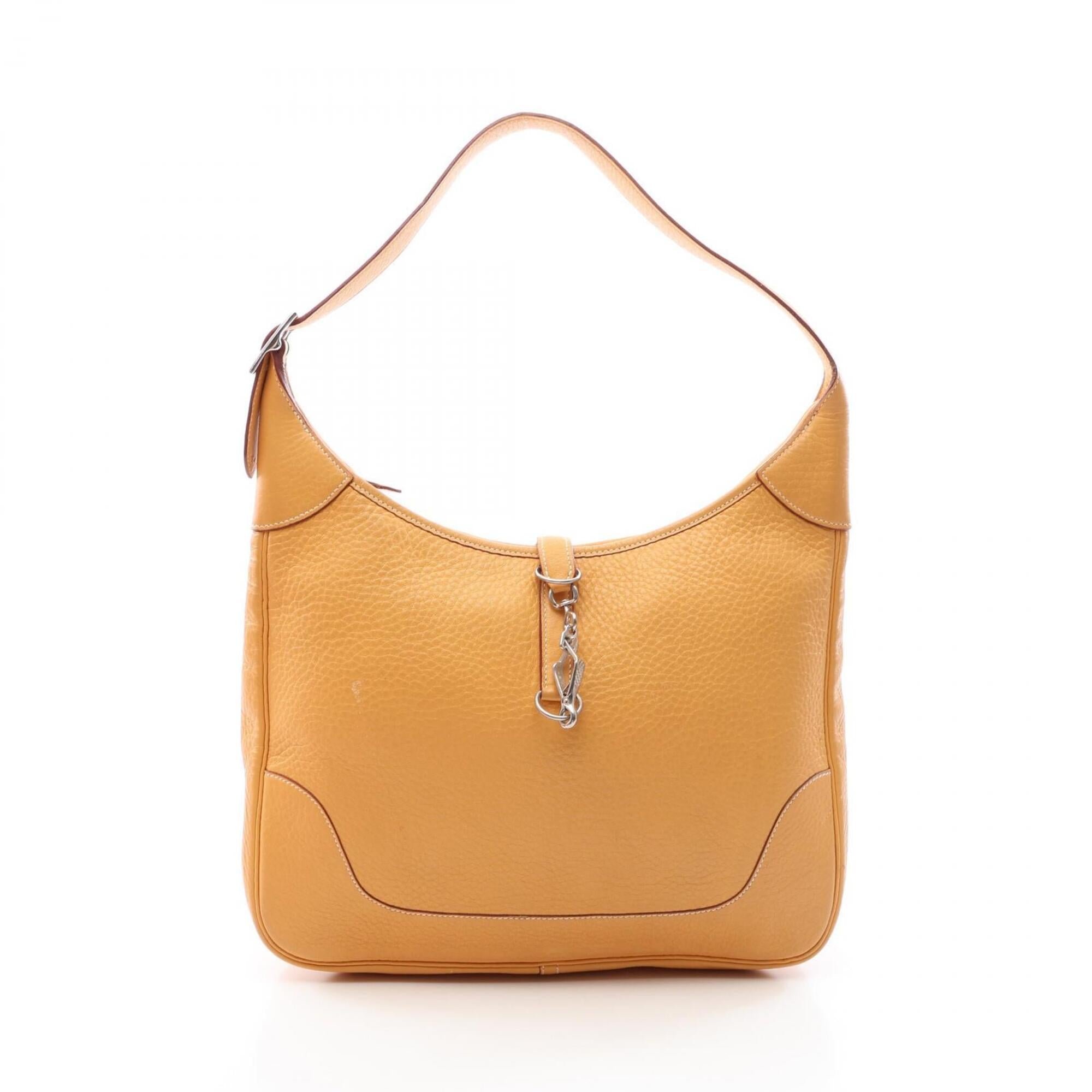 Hermes Brown Saffron Taurillon Clemence Leather Shoulder Bag (Pre-Owned)